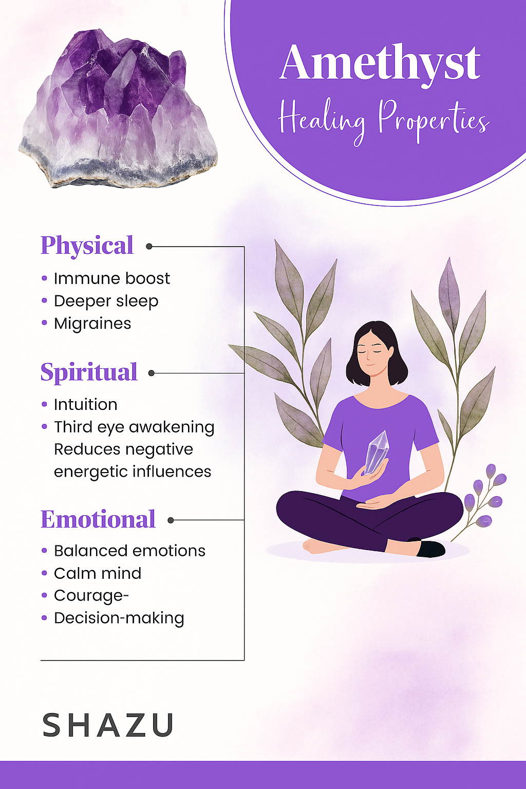 Amethyst Stone – Crystal of Calm, Clarity & Spiritual Awakening