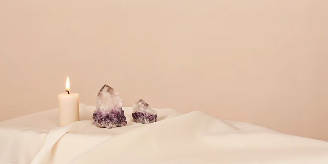 Deep purple amethyst crystal cluster for sale.