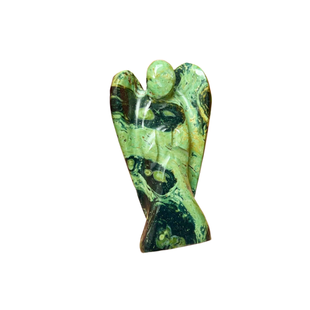 Kambaba Jasper Angel – 2" Guardian Angel for Peace, Ancient Wisdom & Grounding