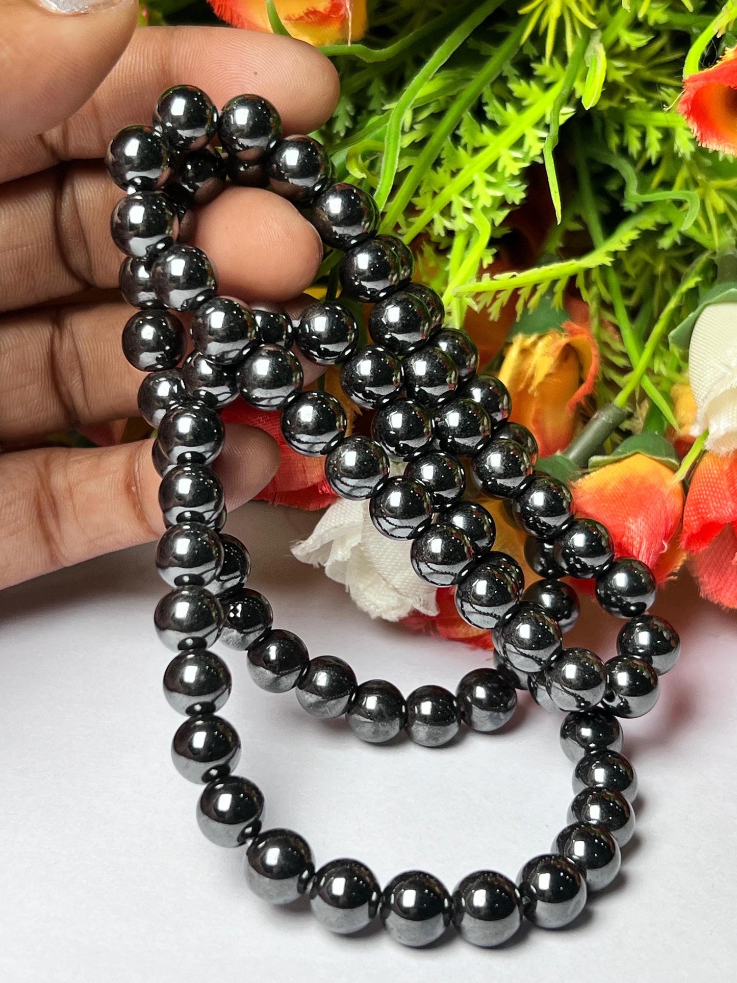 Magnetite Stone Bracelet l Stretchable Bracelet l Unisex Bracelet l6 MM 8 MM and 10MM Bracelet