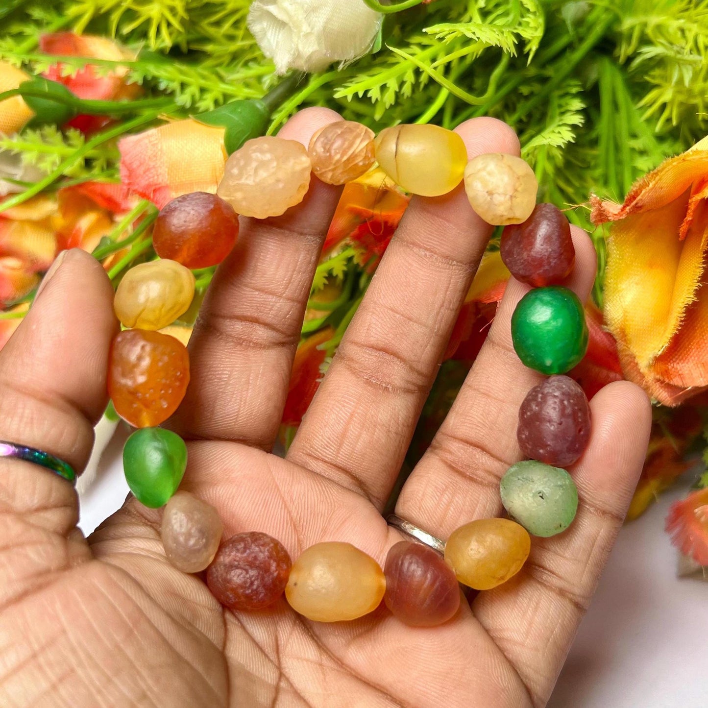 16 MM Gobi Agate Stone Eye Bracelet l Stretchable Bracelet l Unisex Bracelet