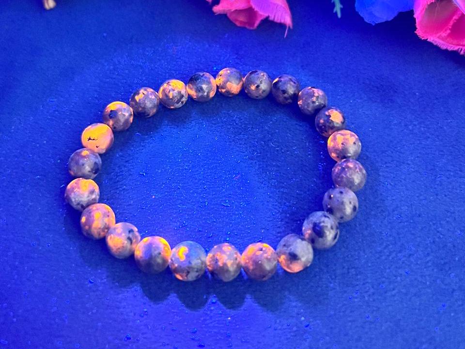 Yooperlite Stone Round Beaded Bracelet 8 mm