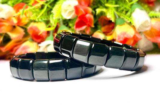 14 MM Rainbow Obsidian Stone Bracelet l Stretchable Bracelet