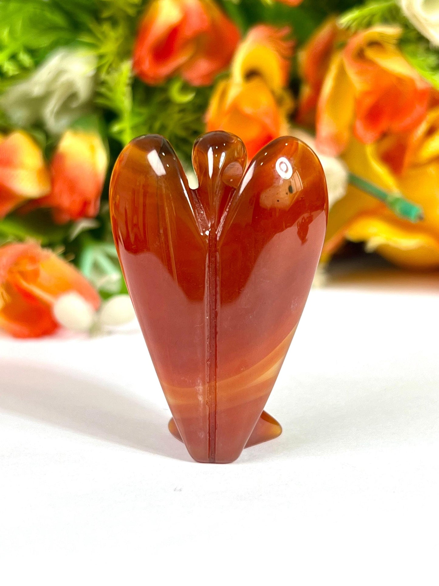 2" Angel Carnelian Stone Guardian Angel blessed Angelic connection