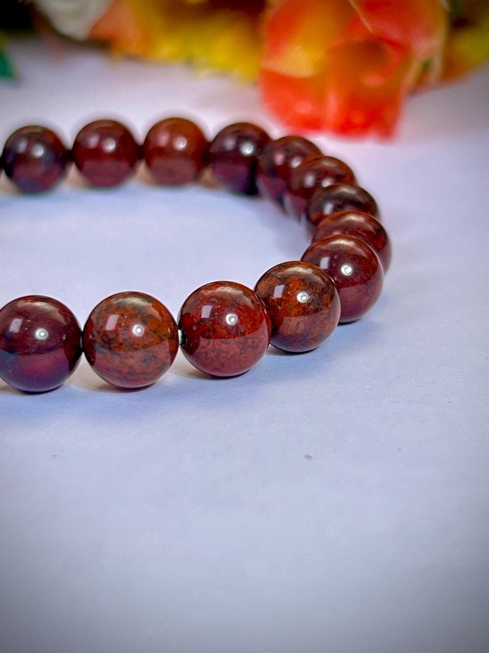 Bustamite Stone Bracelet l Stretchable Bracelet l Unisex Bracelet l 8 MM Bracelet