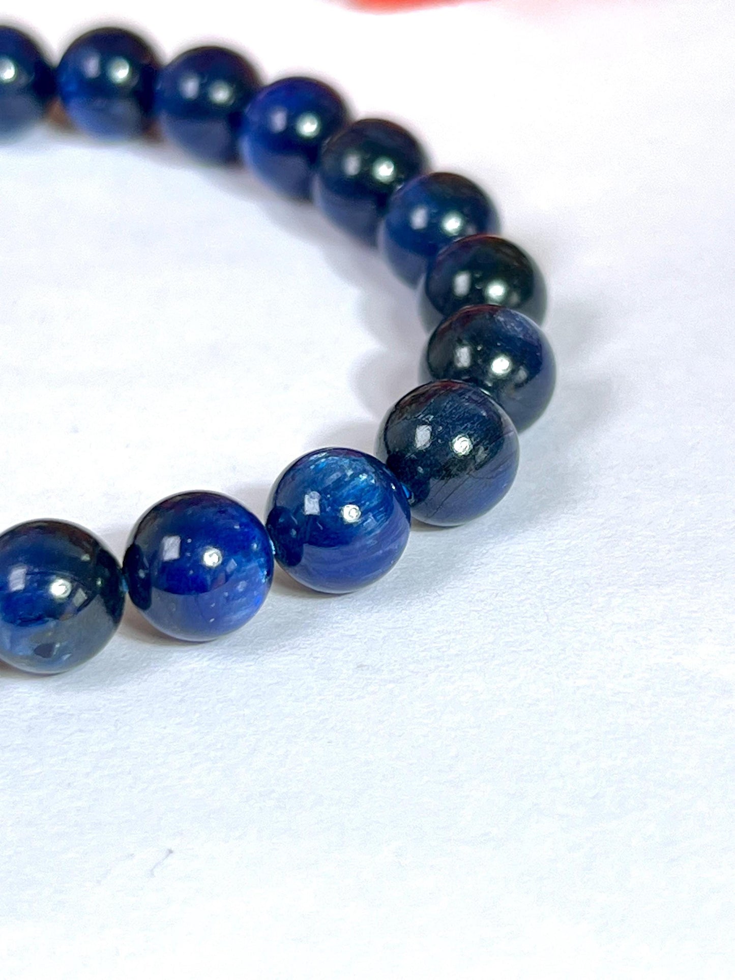 Blue Kyanite Stone Bracelet l Stretchable Bracelet l Unisex Bracelet l 8 MM Bracelet