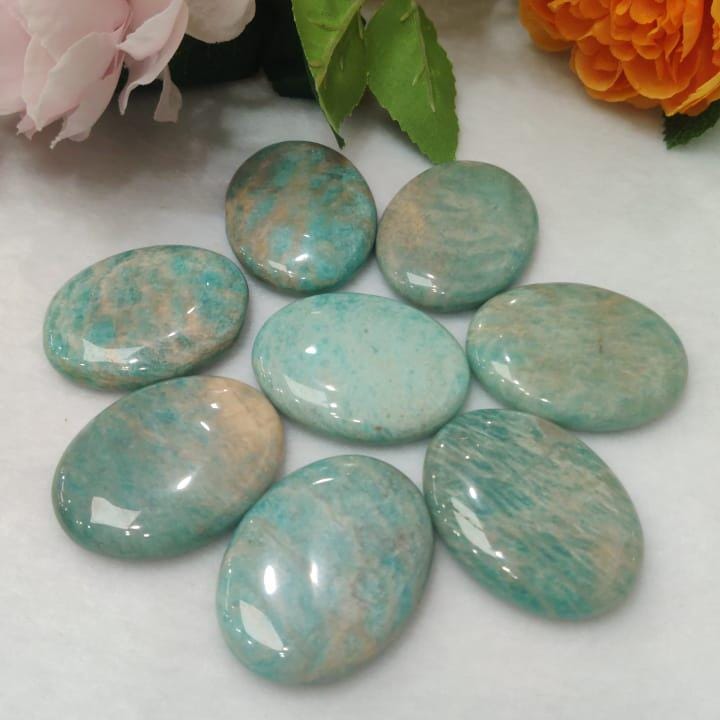 Amazonite Worry Stone – Crystal Worry Stone – Pocket Stone – Healing Crystal - 4.5x3.5cm