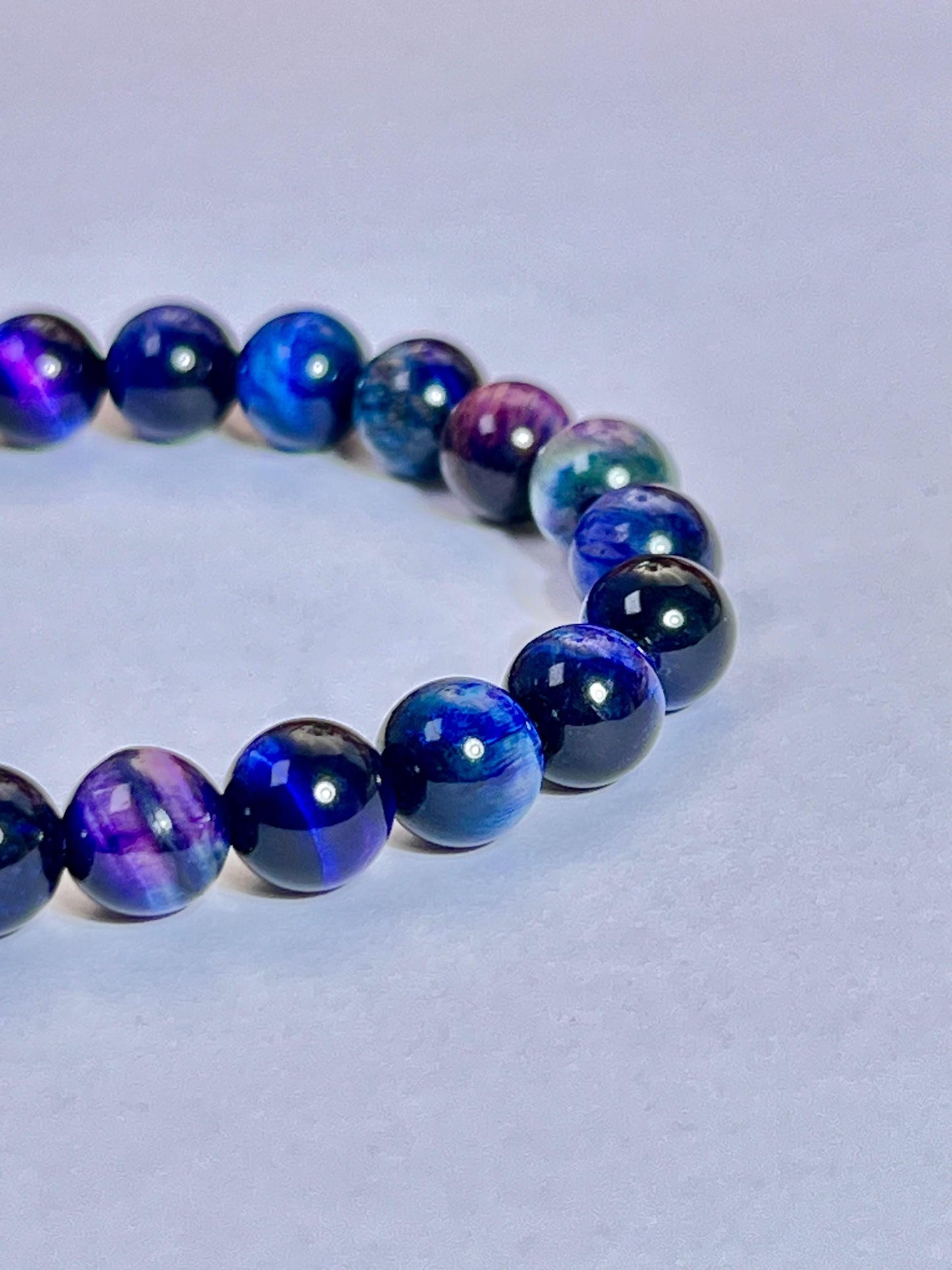 Galaxy Tiger Eye Stone Bracelet l Stretchable Bracelet l Unisex Bracelet l 8 MM Bracelet