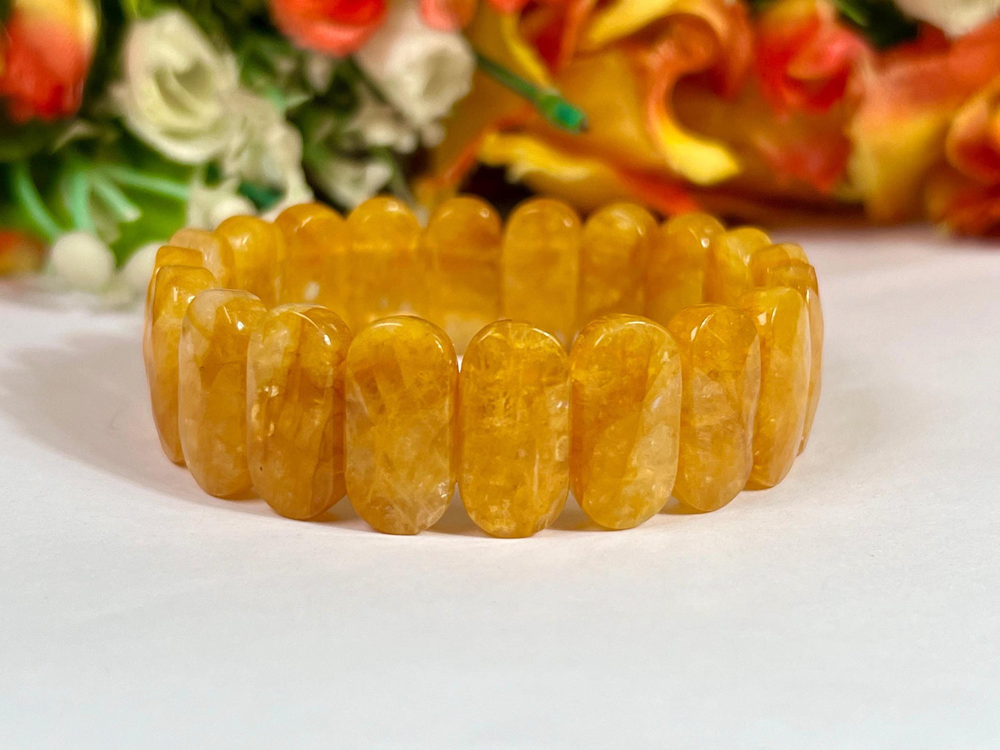 20 MM Golden Healer Quartz Stone Bracelet l Stretchable Bracelet AAAAA +++++