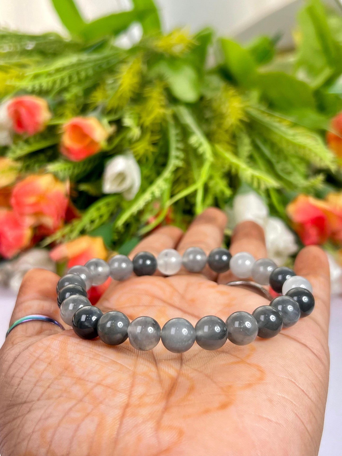 Brookite Stone Bracelet l Stretchable Bracelet l Unisex Bracelet l 8 MM Bracelet