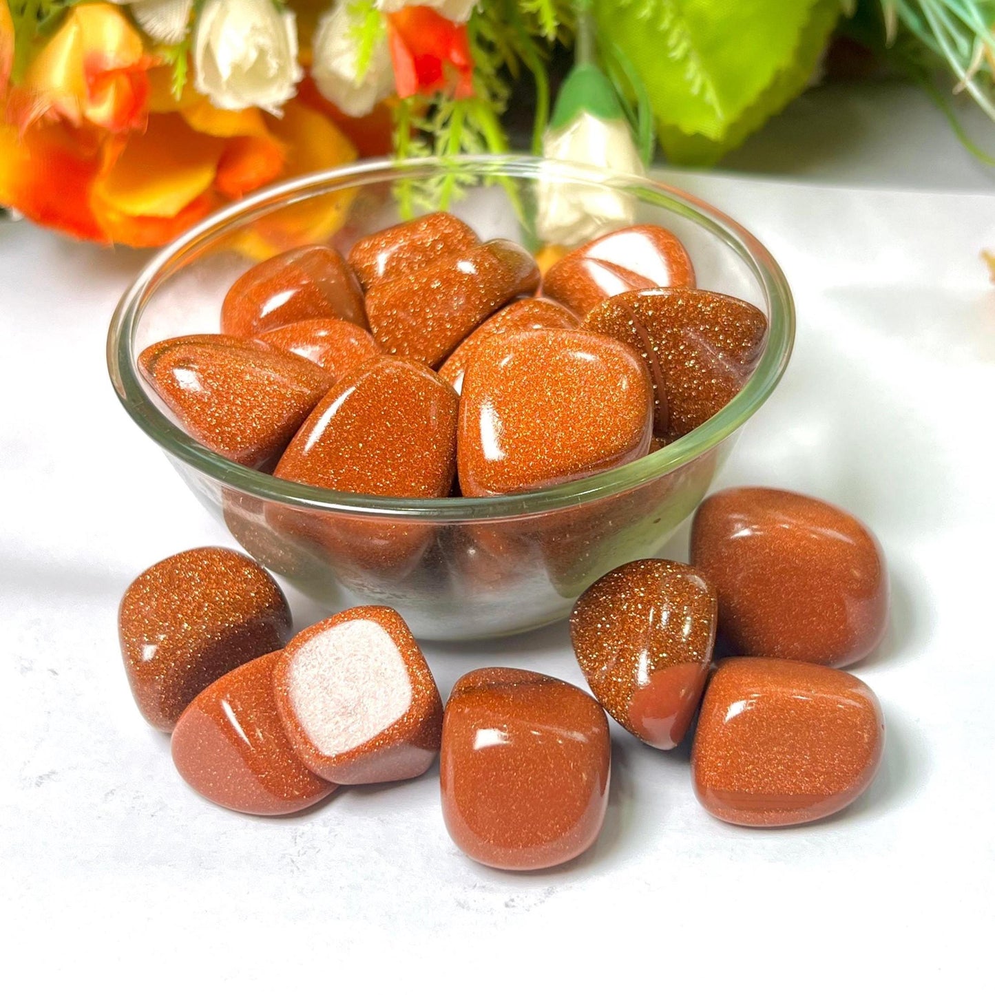 Red Goldstone Red Sunsitara Stone Tumbled Stone-Spiritual Stone -Healing Crystals in pack sizes of 1,3,5, and 10 Pieces Quality AAAAA +++++