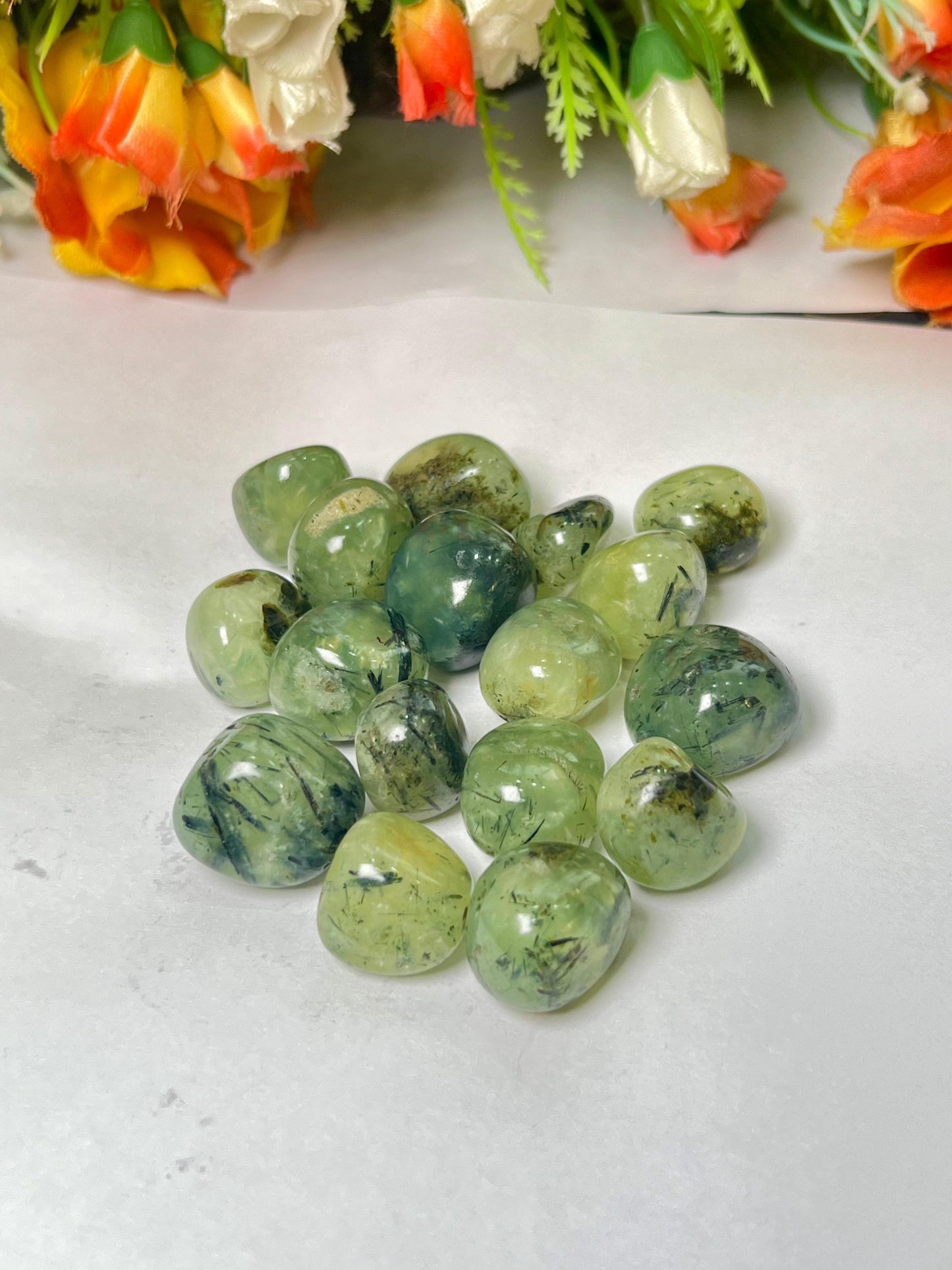 Prehnite Stone Tumbled Stone - Spiritual Stone -Healing Crystals in pack sizes of 1,3,5, and 10 Pieces Quality AAAAA +++++