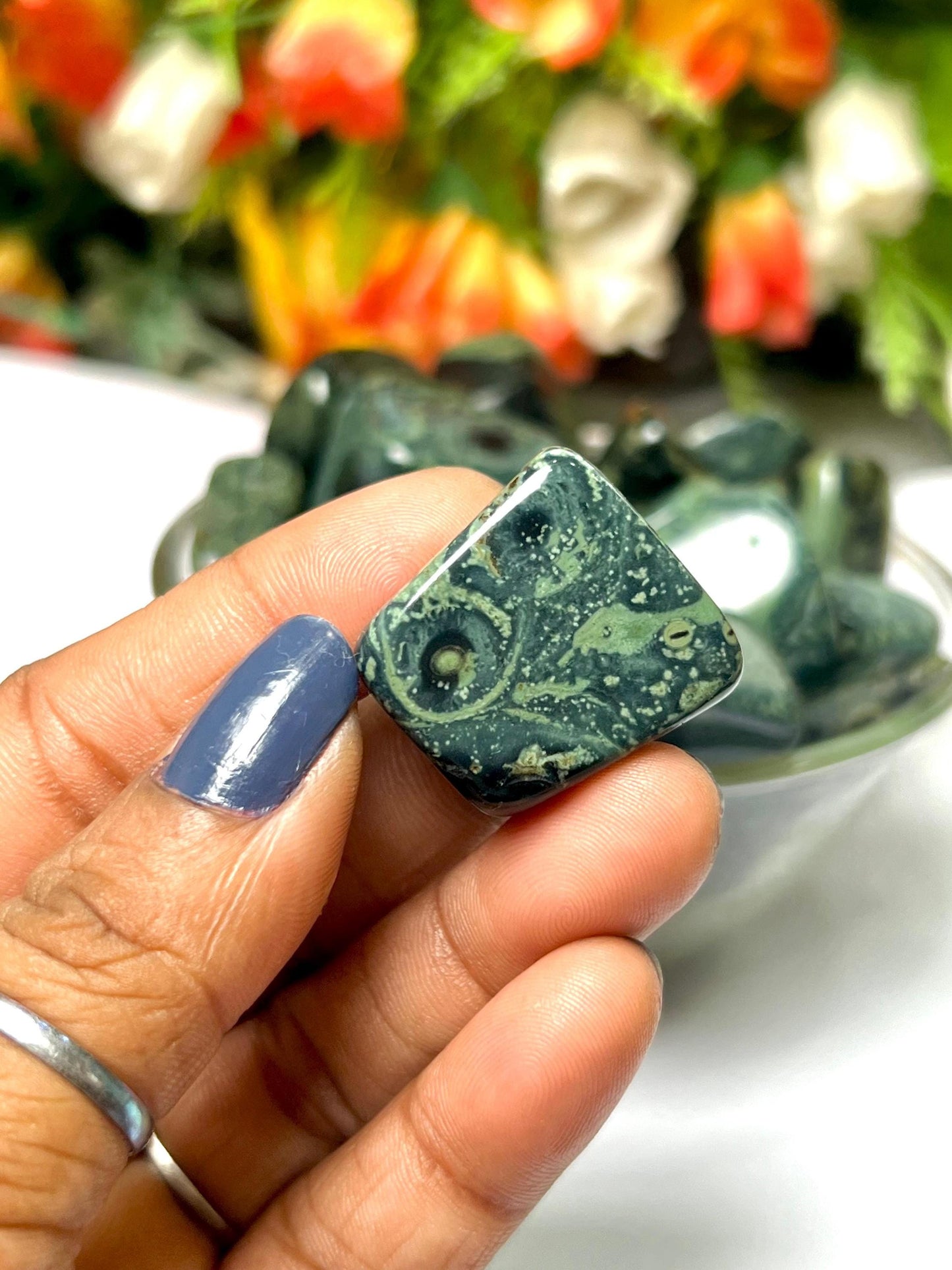 Kambaba Jasper Stone Tumbled Stone - Spiritual Stone -Healing Crystals in pack sizes of 1,3,5, and 10 Pieces Quality AAAAA +++++