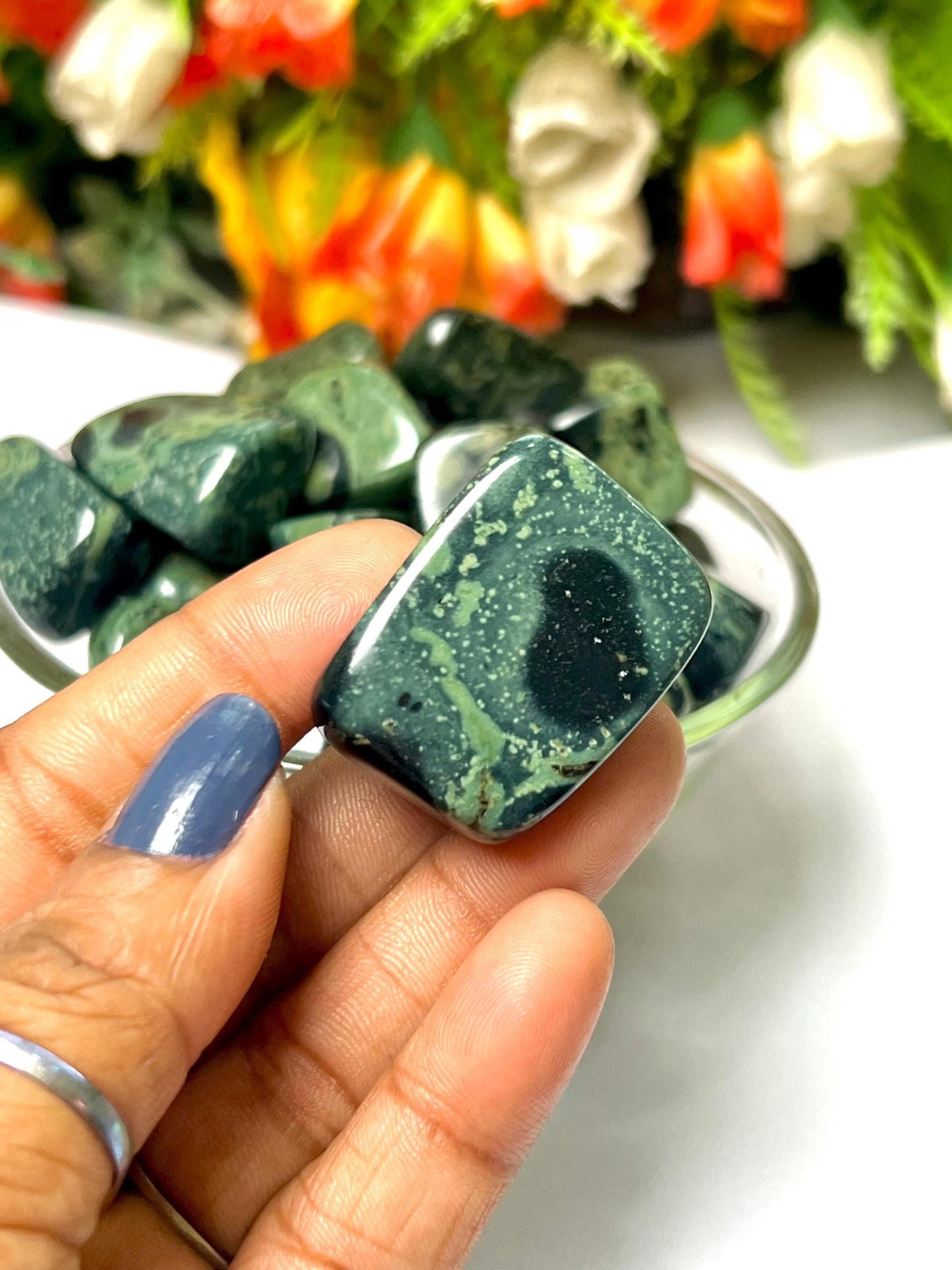 Kambaba Jasper Stone Tumbled Stone - Spiritual Stone -Healing Crystals in pack sizes of 1,3,5, and 10 Pieces Quality AAAAA +++++