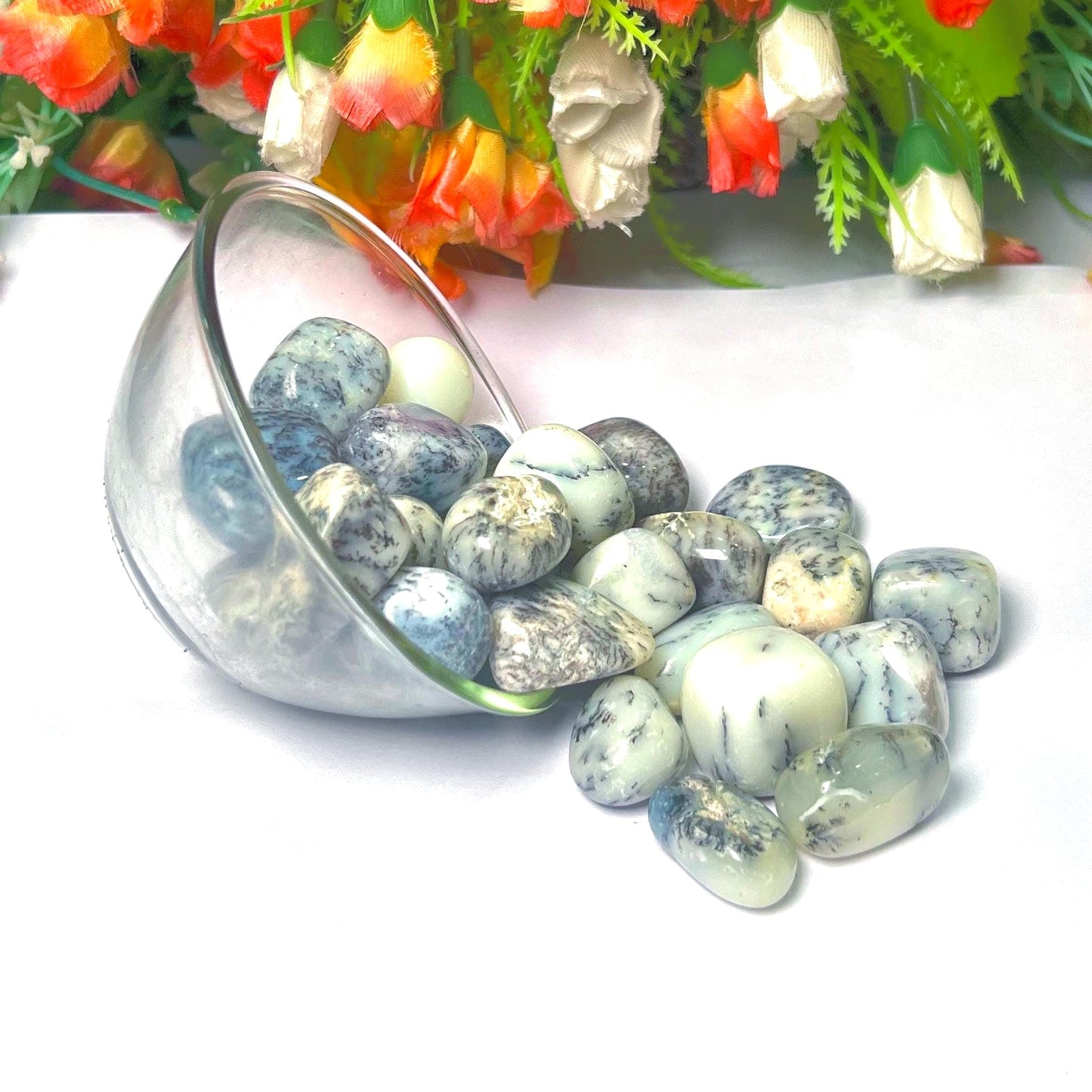 Dendritic Agate Stone Tumbled Stone - Spiritual Stone -Healing Crystals in pack sizes of 1,3,5, and 10 Pieces Quality AAAAA +++++
