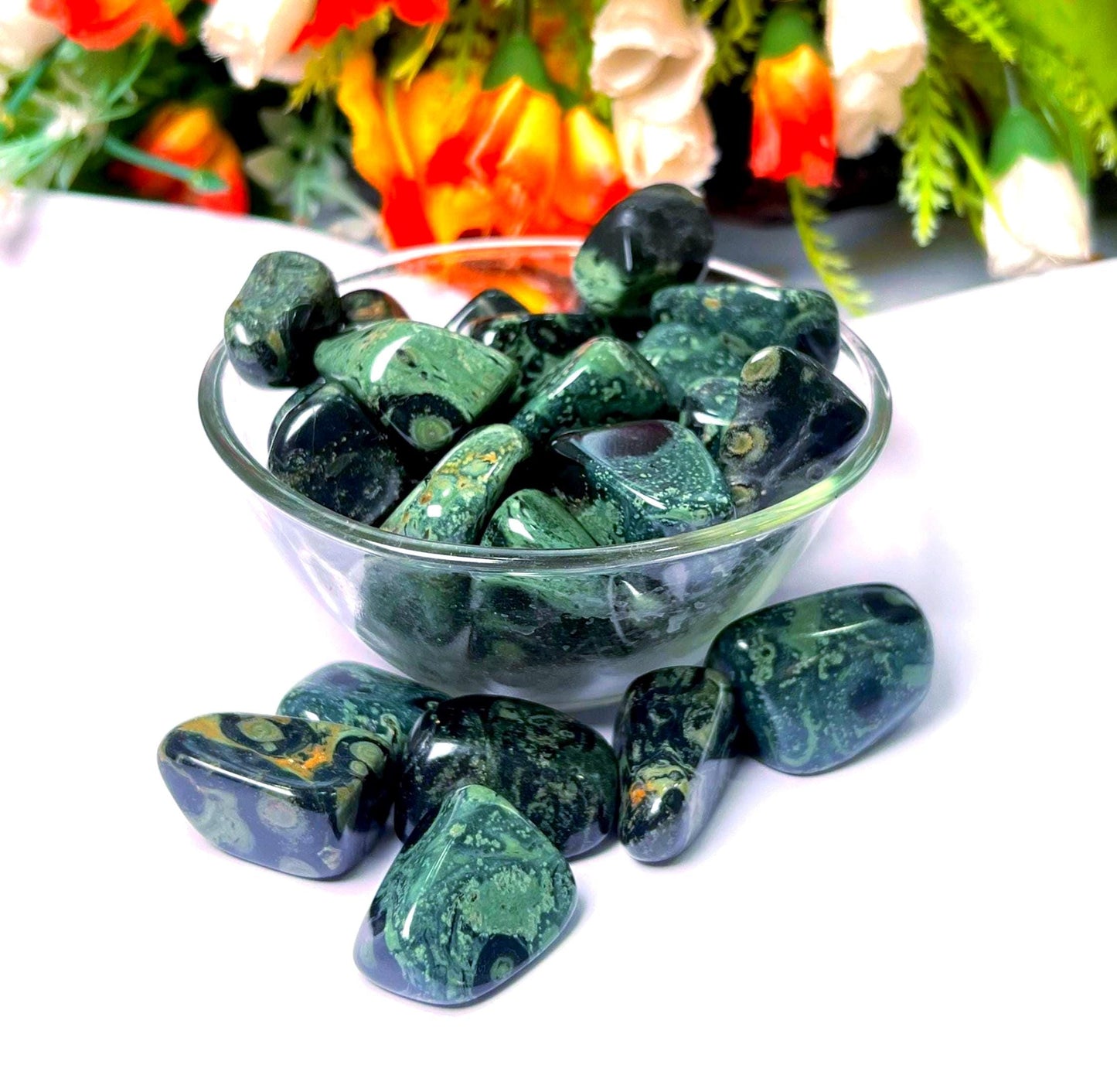 Kambaba Jasper Stone Tumbled Stone - Spiritual Stone -Healing Crystals in pack sizes of 1,3,5, and 10 Pieces Quality AAAAA +++++