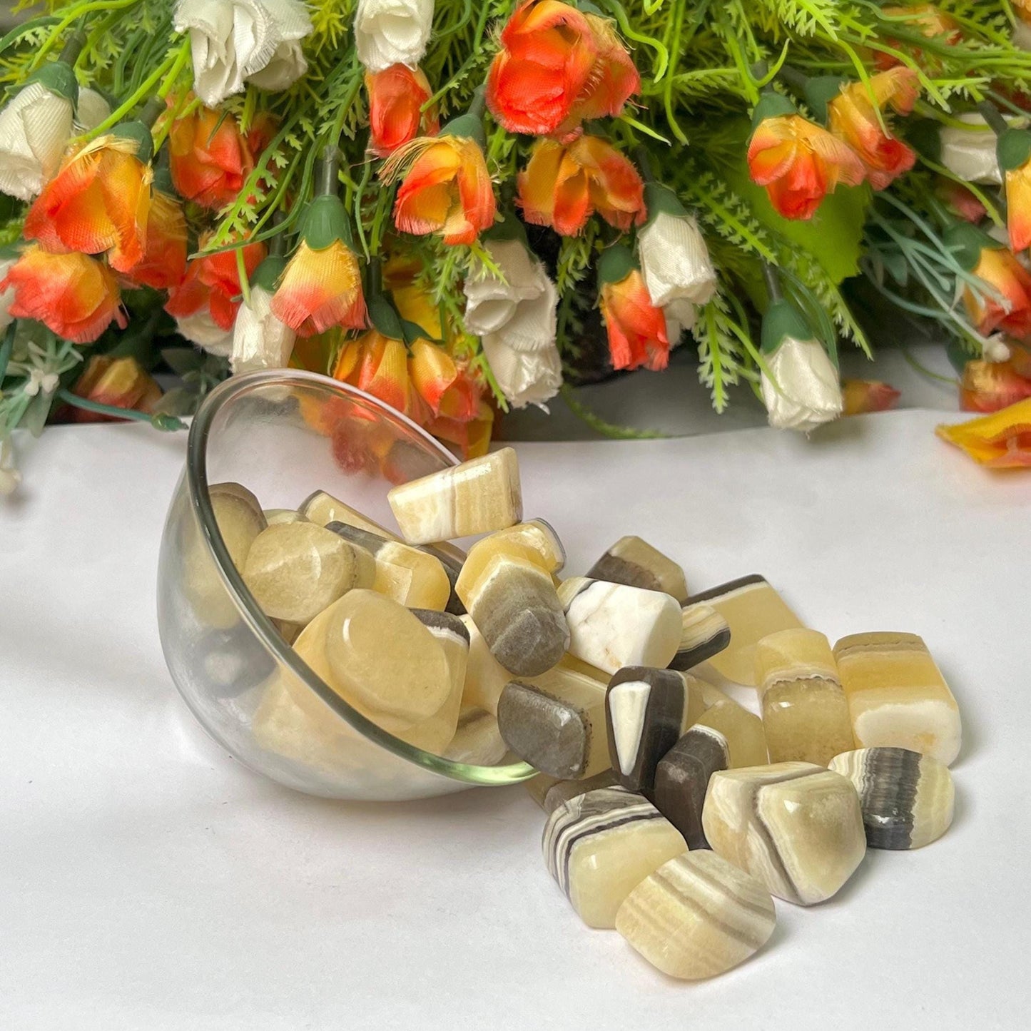 Yellow Zebra Jasper Stone Tumbled Stone - Spiritual Stone -Healing Crystals in pack sizes of 1,3,5, and 10 Pieces Quality AAAAA +++++