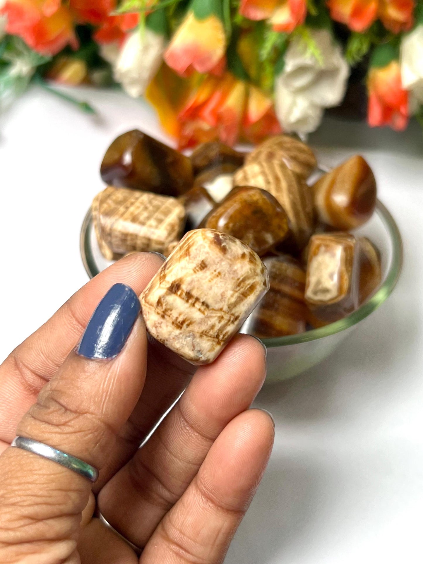 Brown Aragonite Stone Tumbled Stone - Spiritual Stone -Healing Crystals in pack sizes of 1,3,5, and 10 Pieces Quality AAAAA +++++