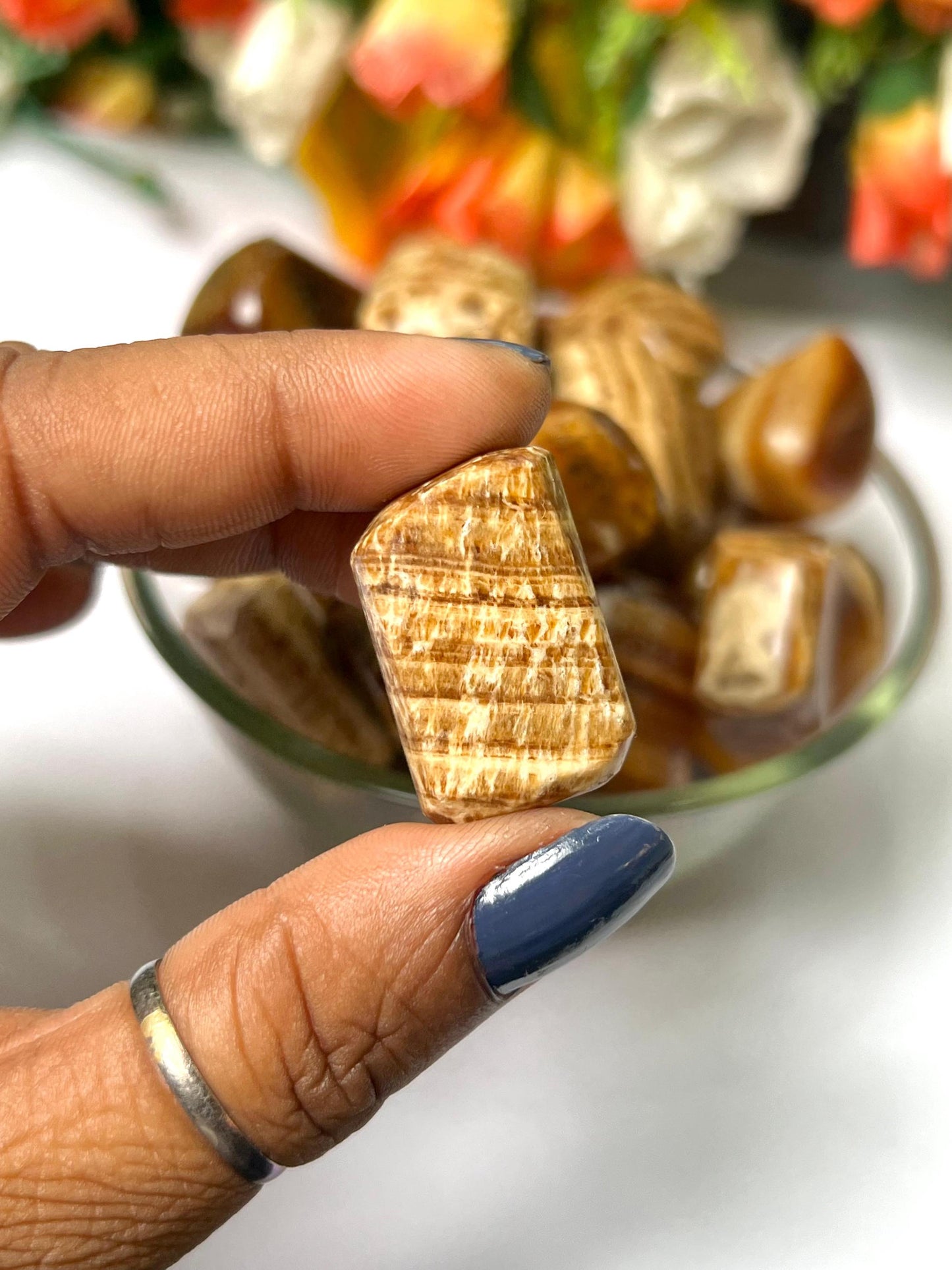 Brown Aragonite Stone Tumbled Stone - Spiritual Stone -Healing Crystals in pack sizes of 1,3,5, and 10 Pieces Quality AAAAA +++++
