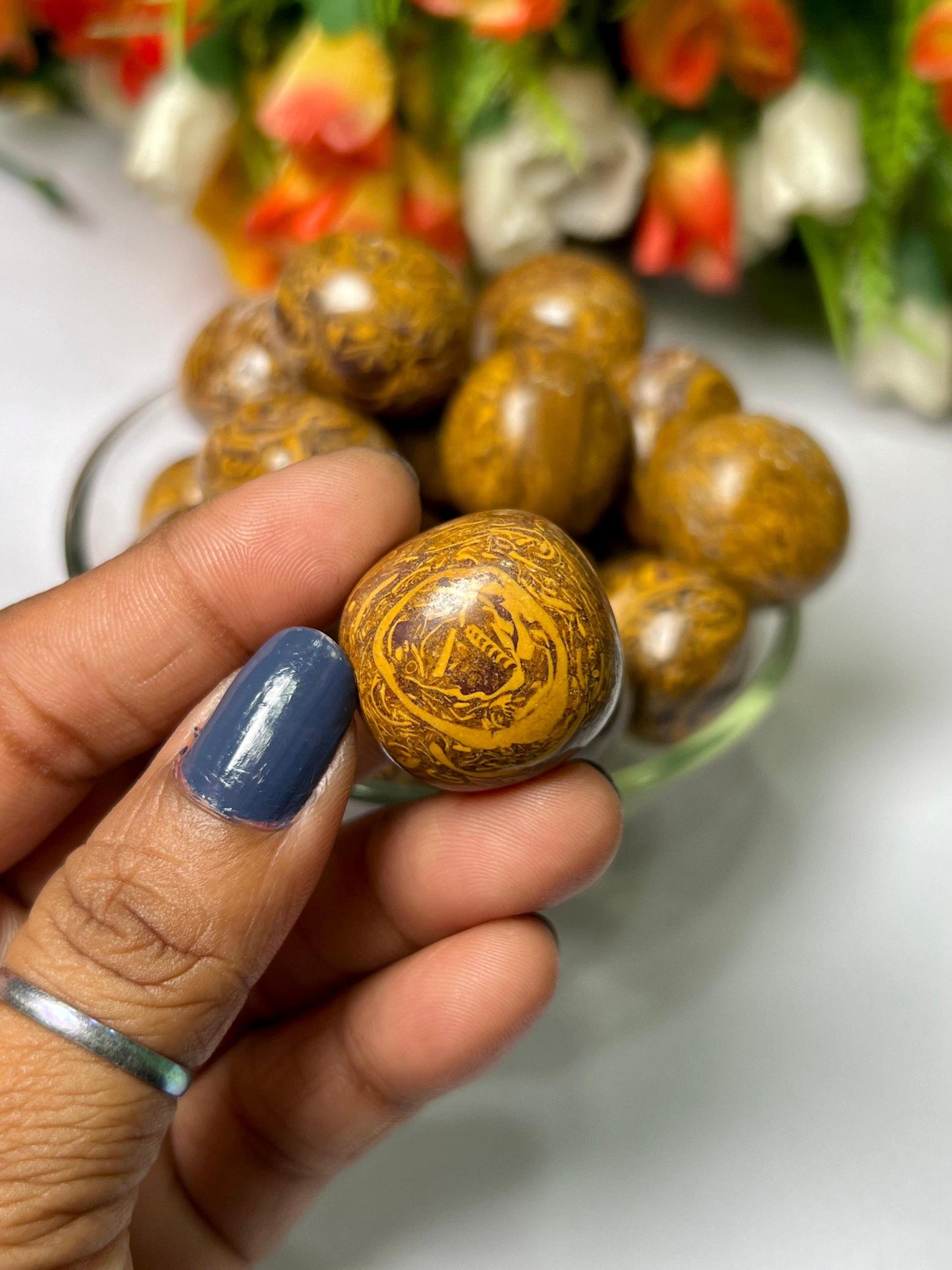Calligraphy / Mariyam Stone Tumbled Stone - Spiritual Stone -Healing Crystals in pack sizes of 1,3,5, and 10 Pieces Quality AAAAA +++++