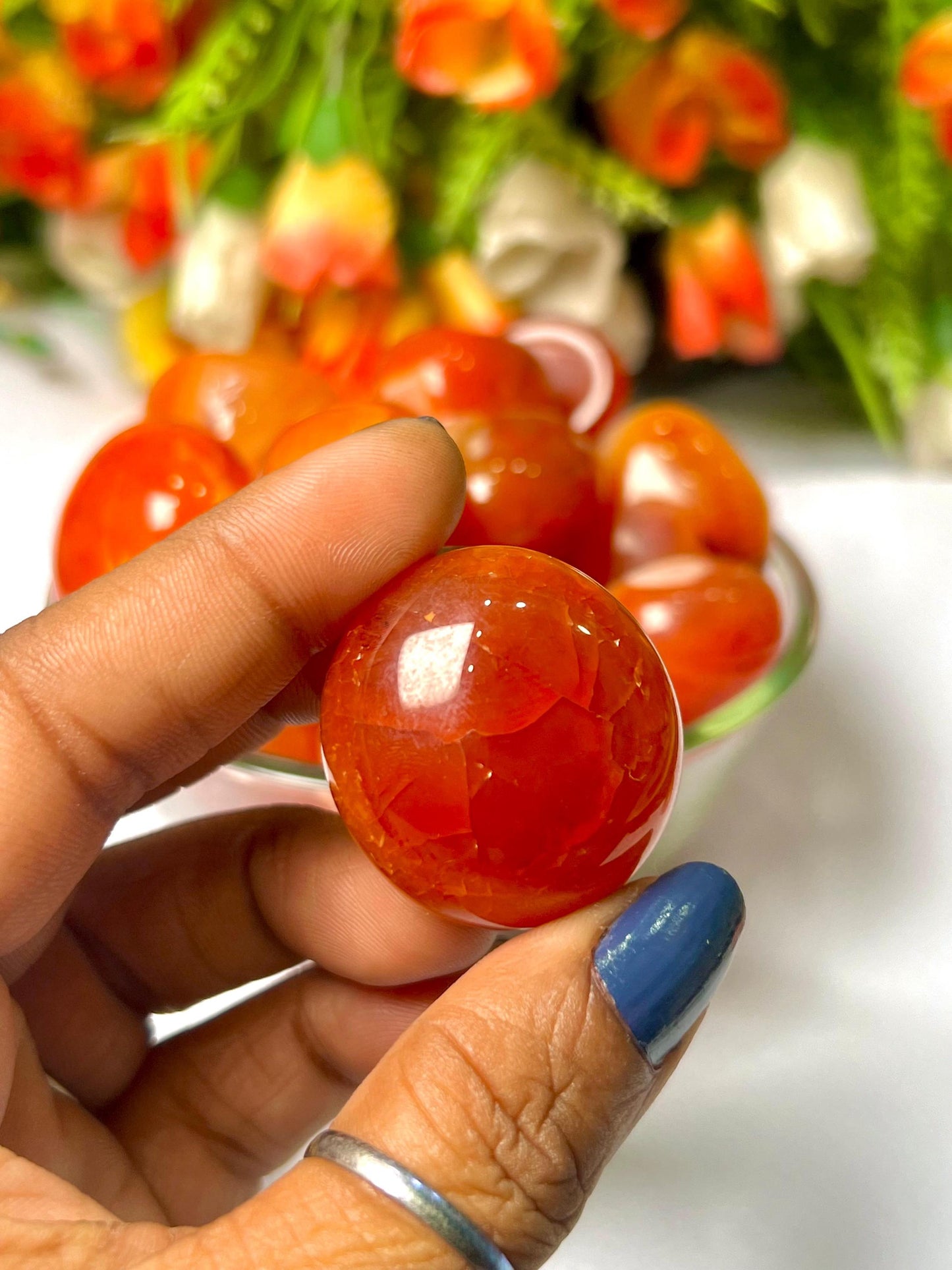 Carnelian Stone Tumbled Stone - Spiritual Stone -Healing Crystals in pack sizes of 1,3,5, and 10 Pieces Quality AAAAA +++++