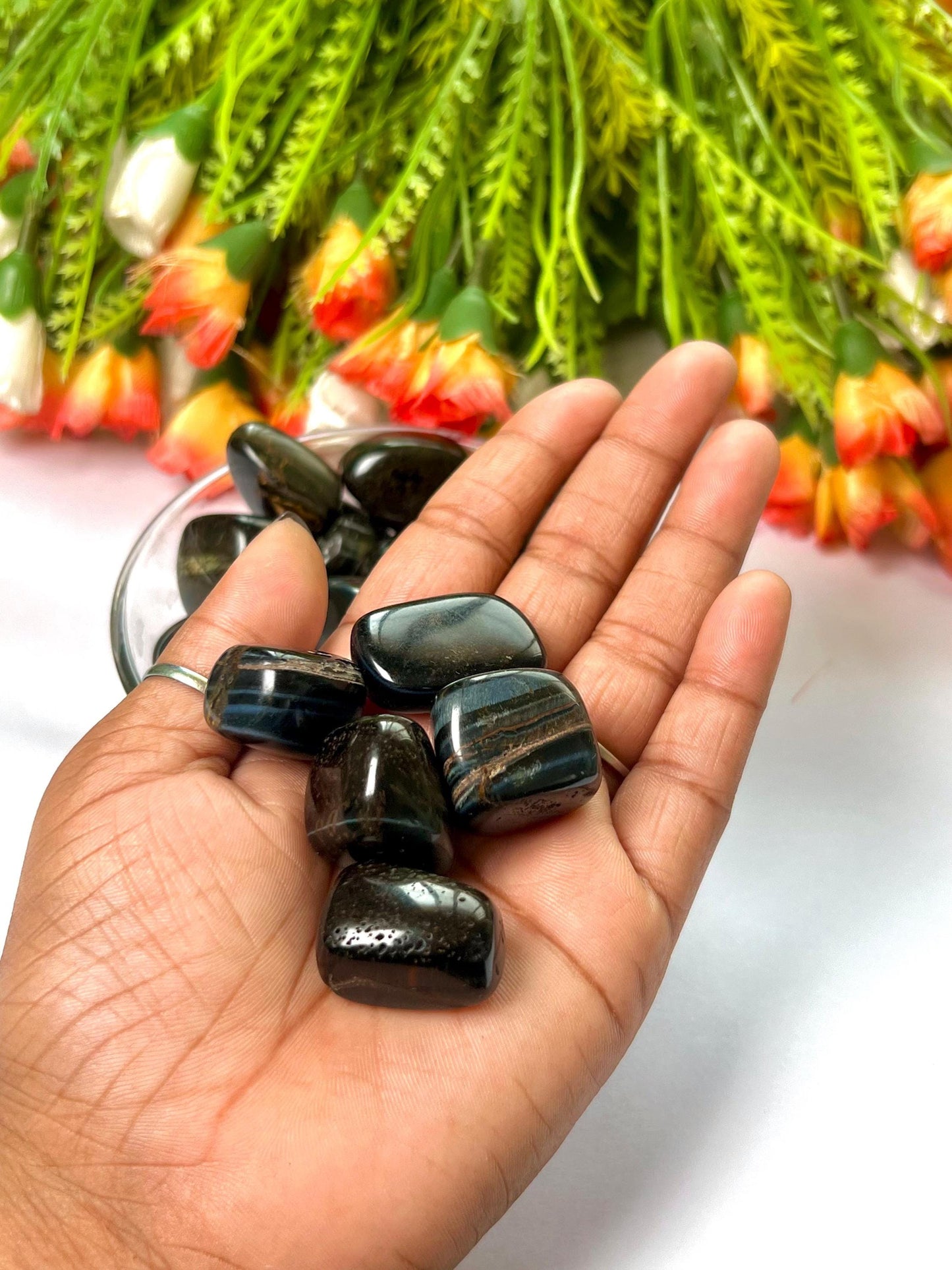 Blue Tiger Eye Stone Tumbled Stone - Spiritual Stone -Healing Crystals in pack sizes of 1,3,5, and 10 Pieces Quality AAAAA +++++