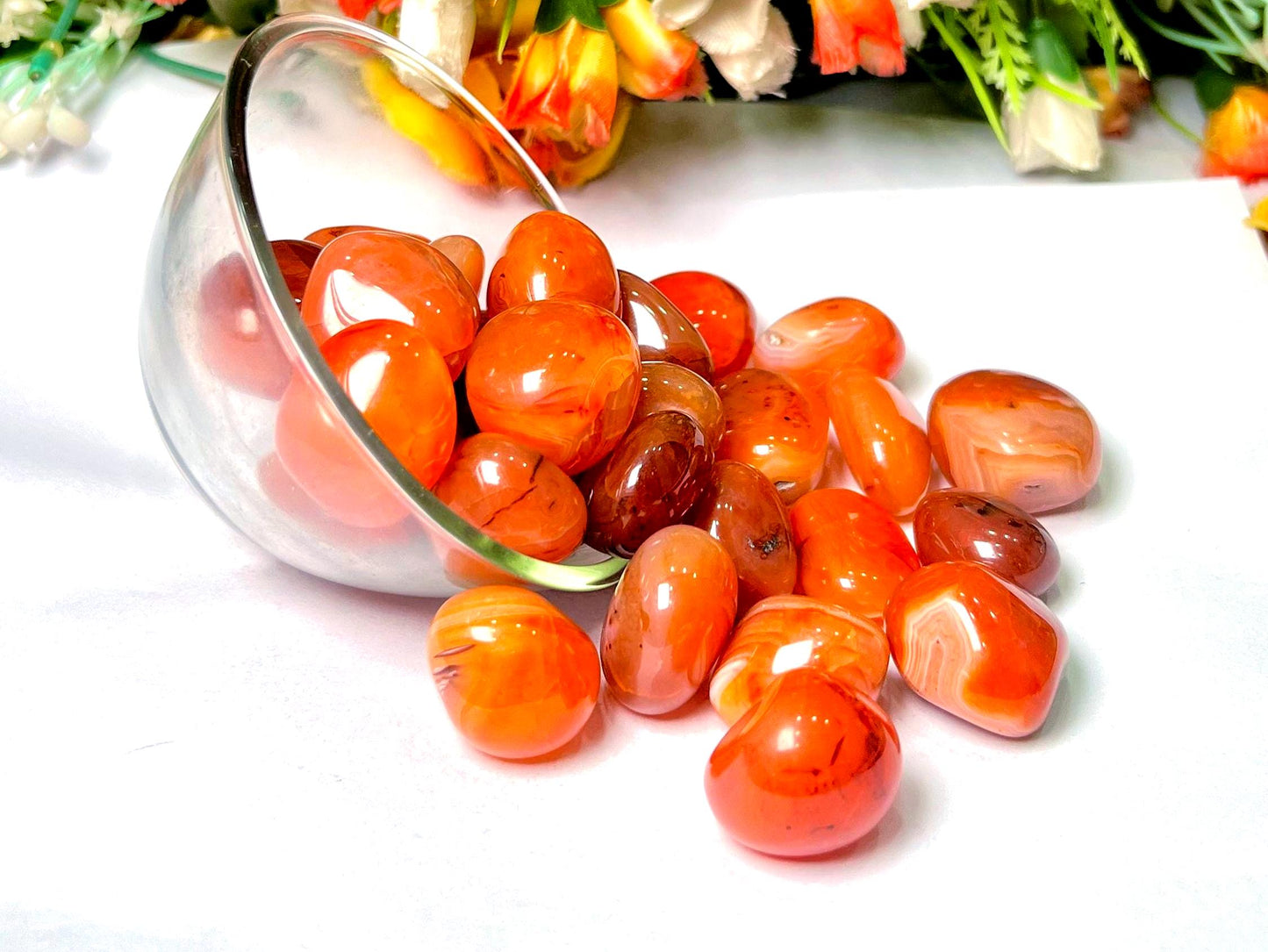 Carnelian Stone Tumbled Stone - Spiritual Stone -Healing Crystals in pack sizes of 1,3,5, and 10 Pieces Quality AAAAA +++++
