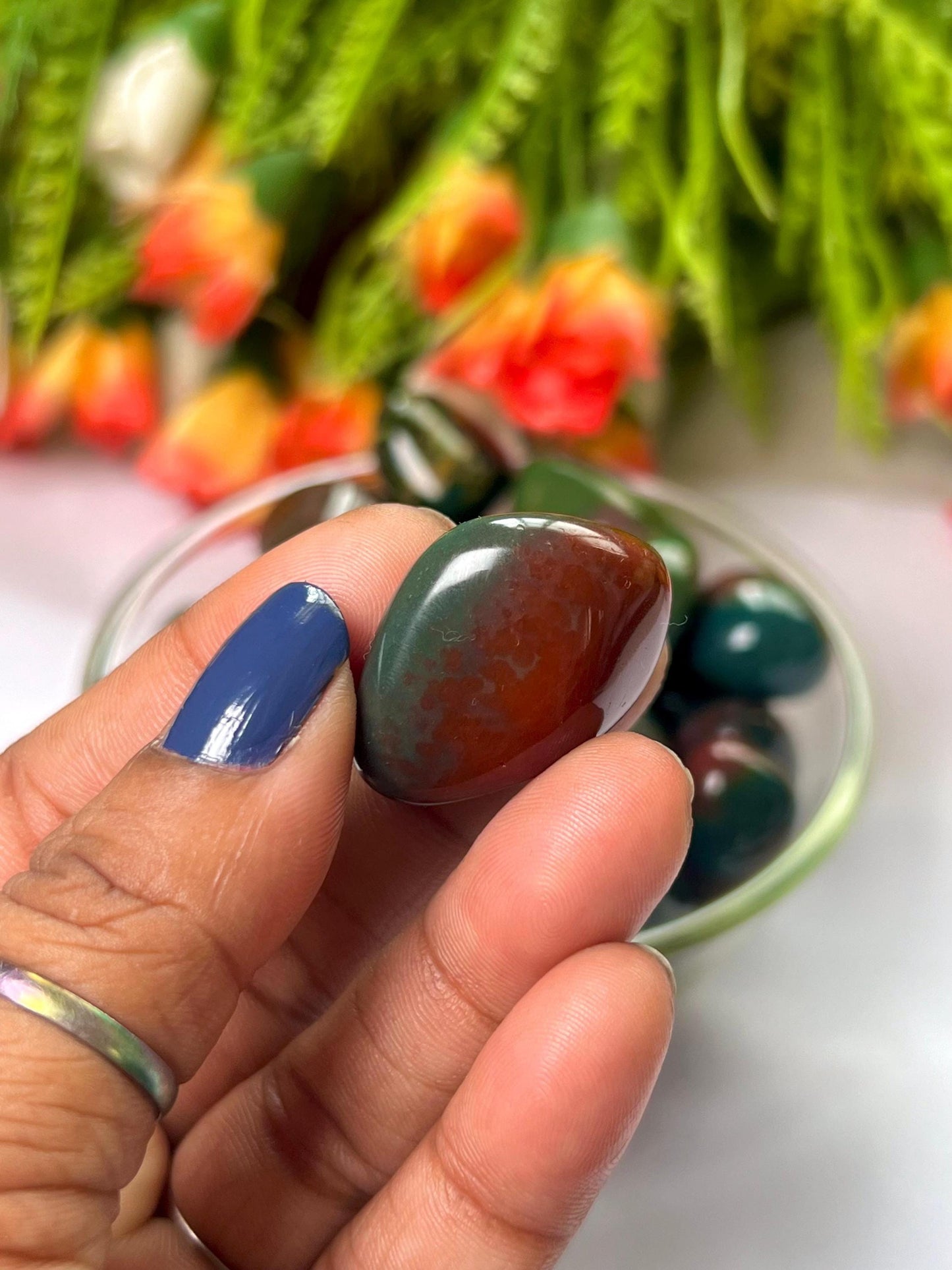 Blood Stone Tumbled Stone - Spiritual Stone -Healing Crystals in pack sizes of 1,3,5, and 10 Pieces Quality AAAAA +++++