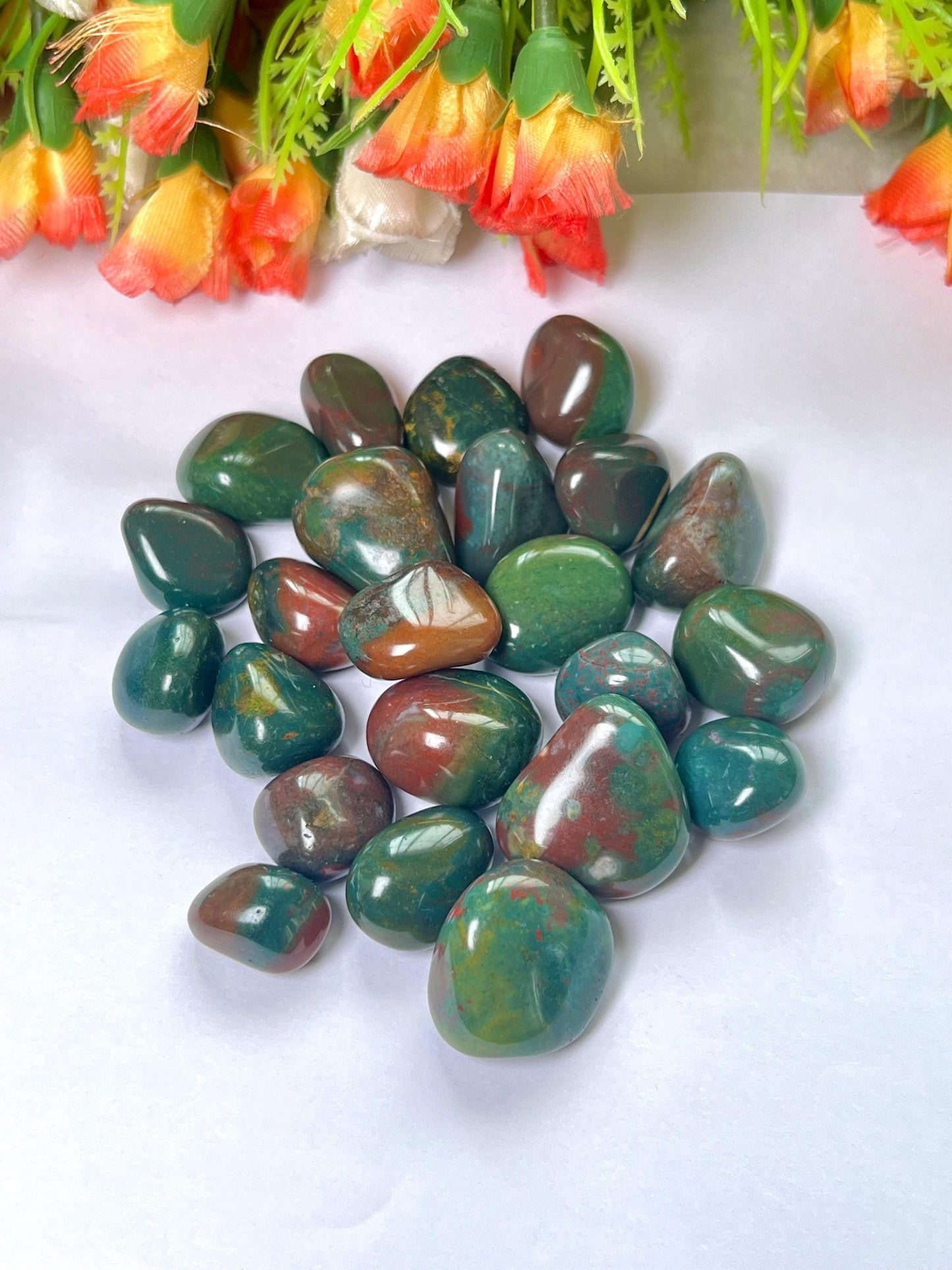 Blood Stone Tumbled Stone - Spiritual Stone -Healing Crystals in pack sizes of 1,3,5, and 10 Pieces Quality AAAAA +++++