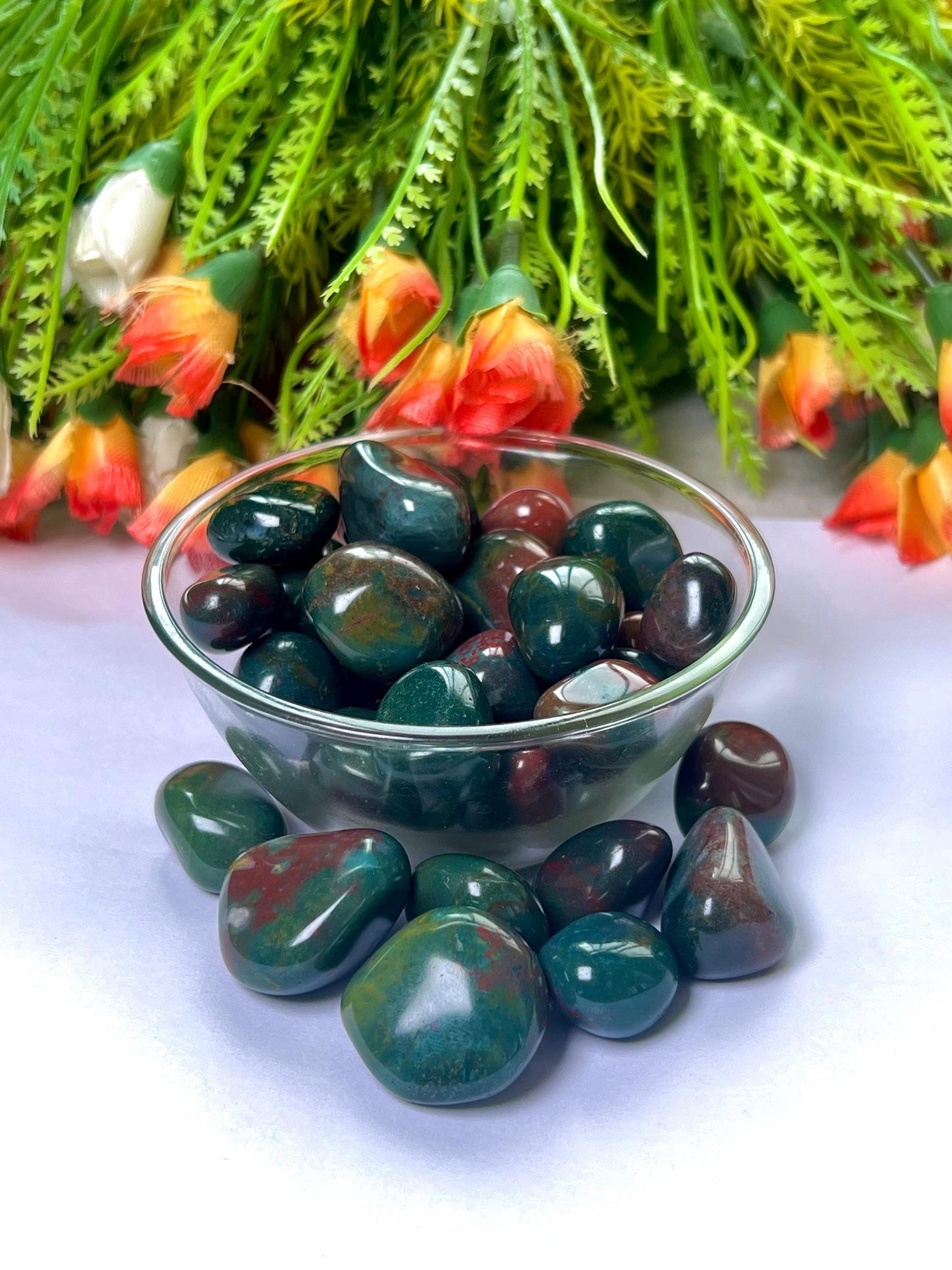 Blood Stone Tumbled Stone - Spiritual Stone -Healing Crystals in pack sizes of 1,3,5, and 10 Pieces Quality AAAAA +++++