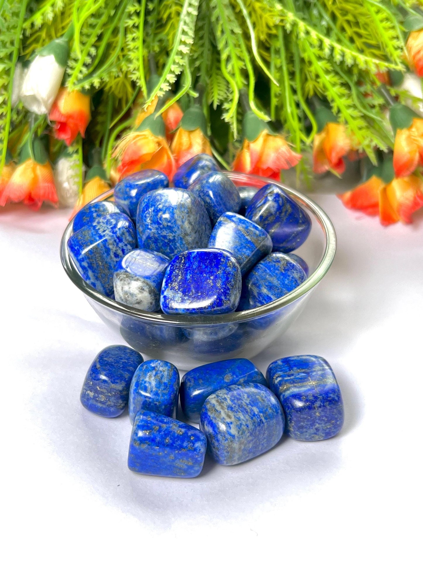 Lapis lazuli Stone Tumbled Stone-Spiritual Stone- Healing Crystals in pack sizes of 1,3,5, and 10 Pieces Quality AAAAA +++++