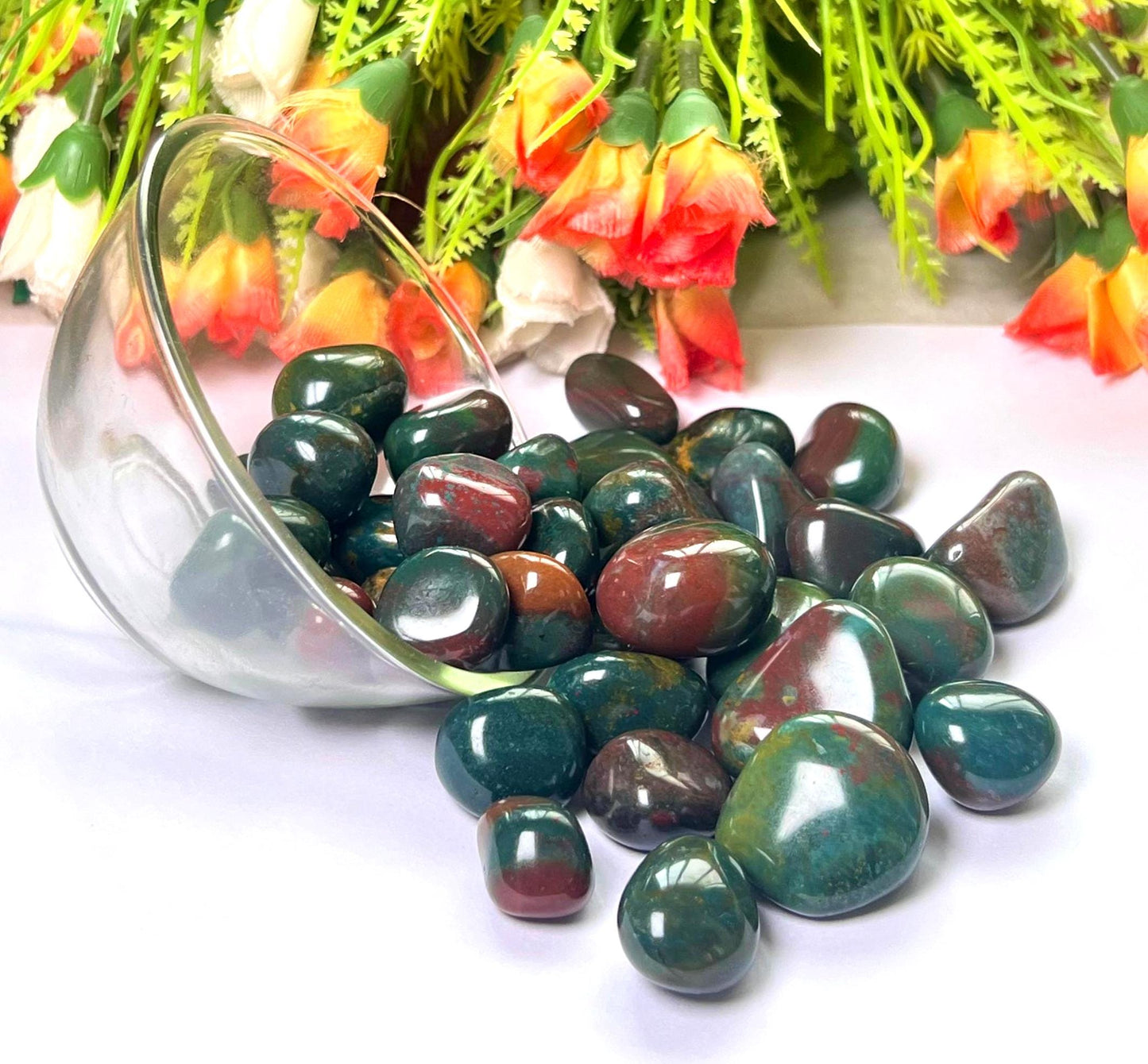 Blood Stone Tumbled Stone - Spiritual Stone -Healing Crystals in pack sizes of 1,3,5, and 10 Pieces Quality AAAAA +++++