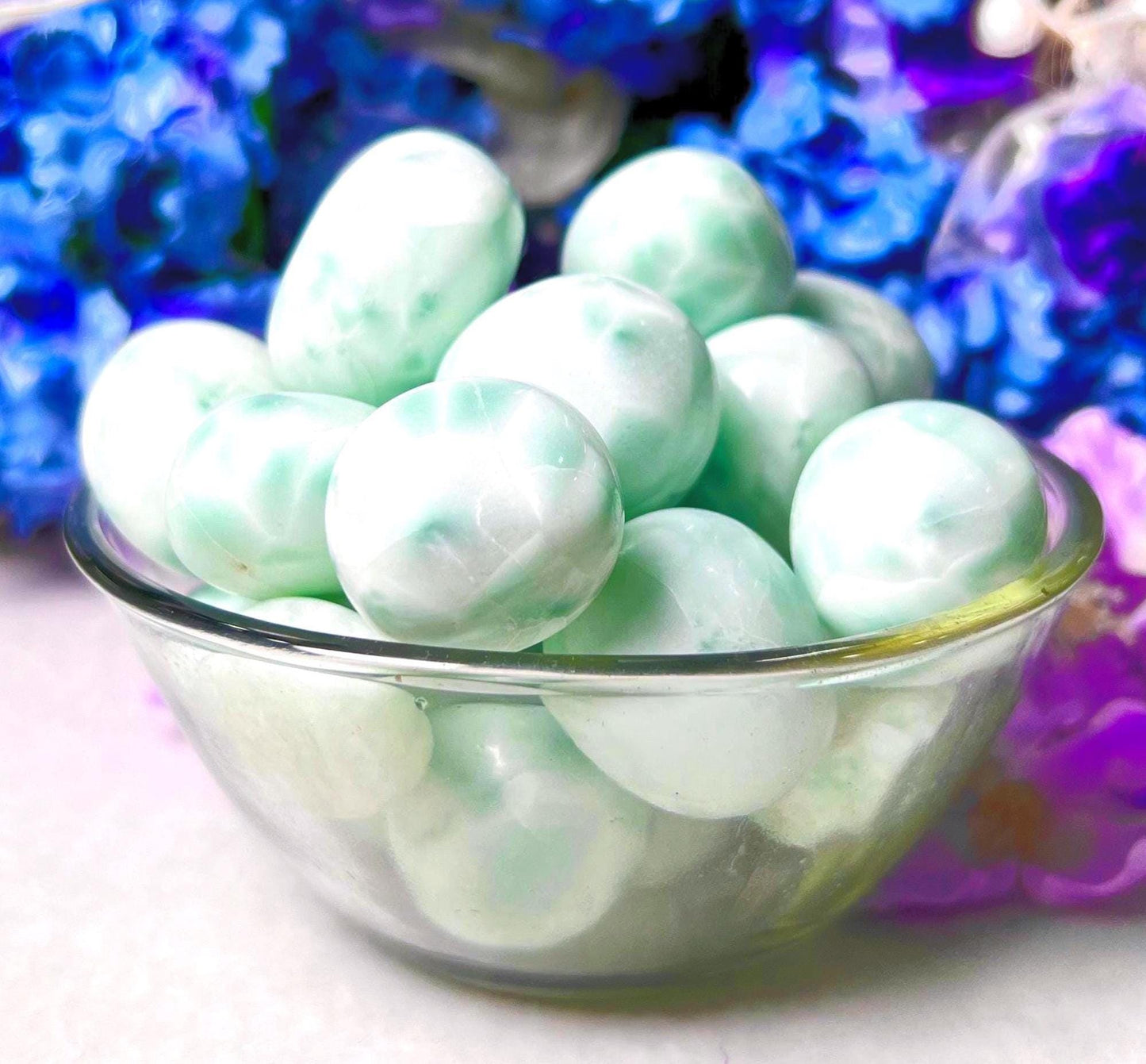 Green Moonstone Tumbled Stone - Spiritual Stone -Healing Crystals in pack sizes of 1,3,5, and 10 Pieces Quality AAAAA +++++