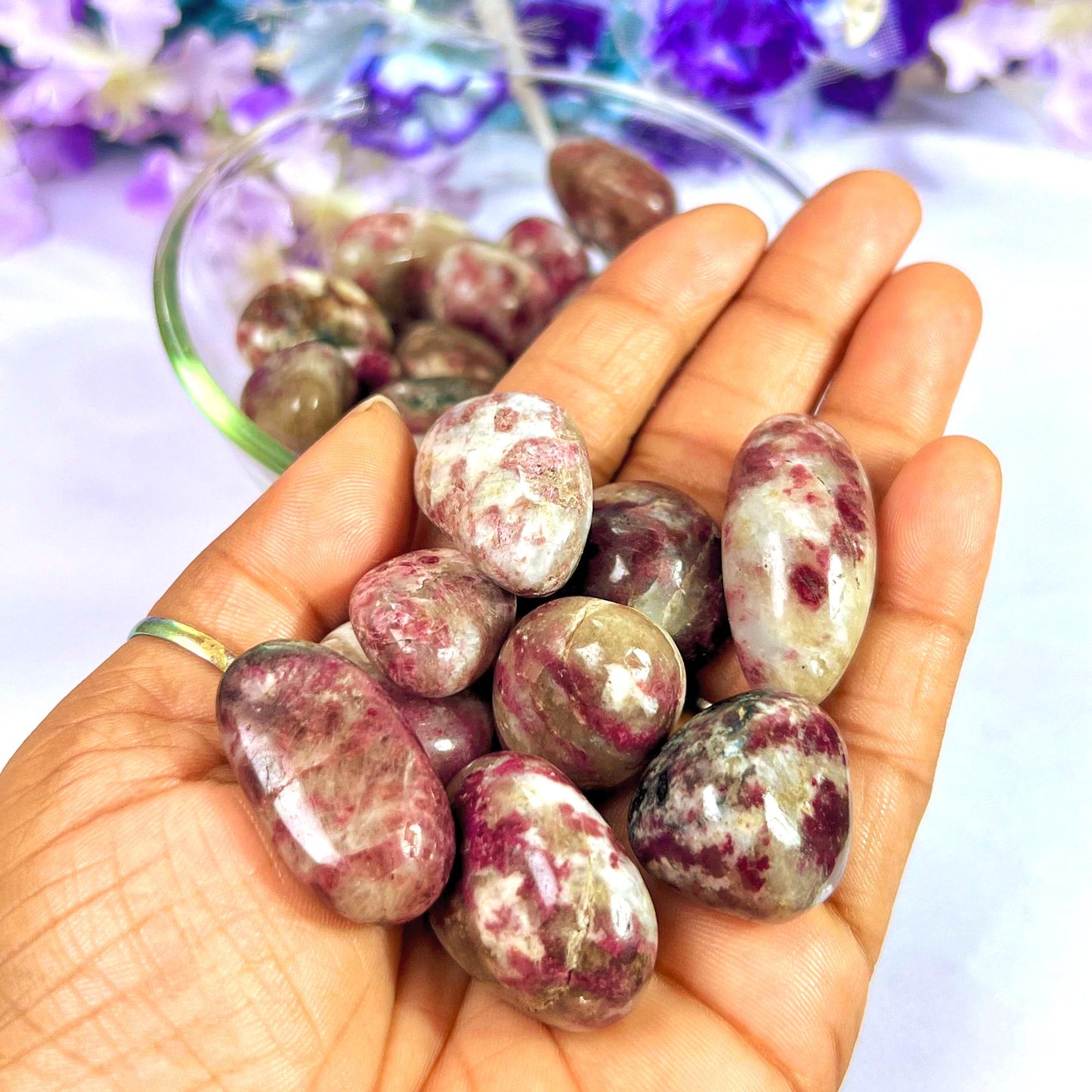 Kakortokite Tumbled Stone - Spiritual Stone -Healing Crystals in pack sizes of 1,3,5, and 10 Pieces Quality AAAAA +++++