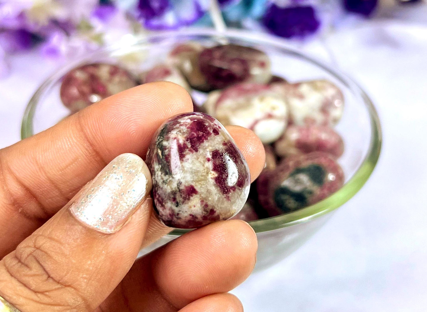 Kakortokite Tumbled Stone - Spiritual Stone -Healing Crystals in pack sizes of 1,3,5, and 10 Pieces Quality AAAAA +++++