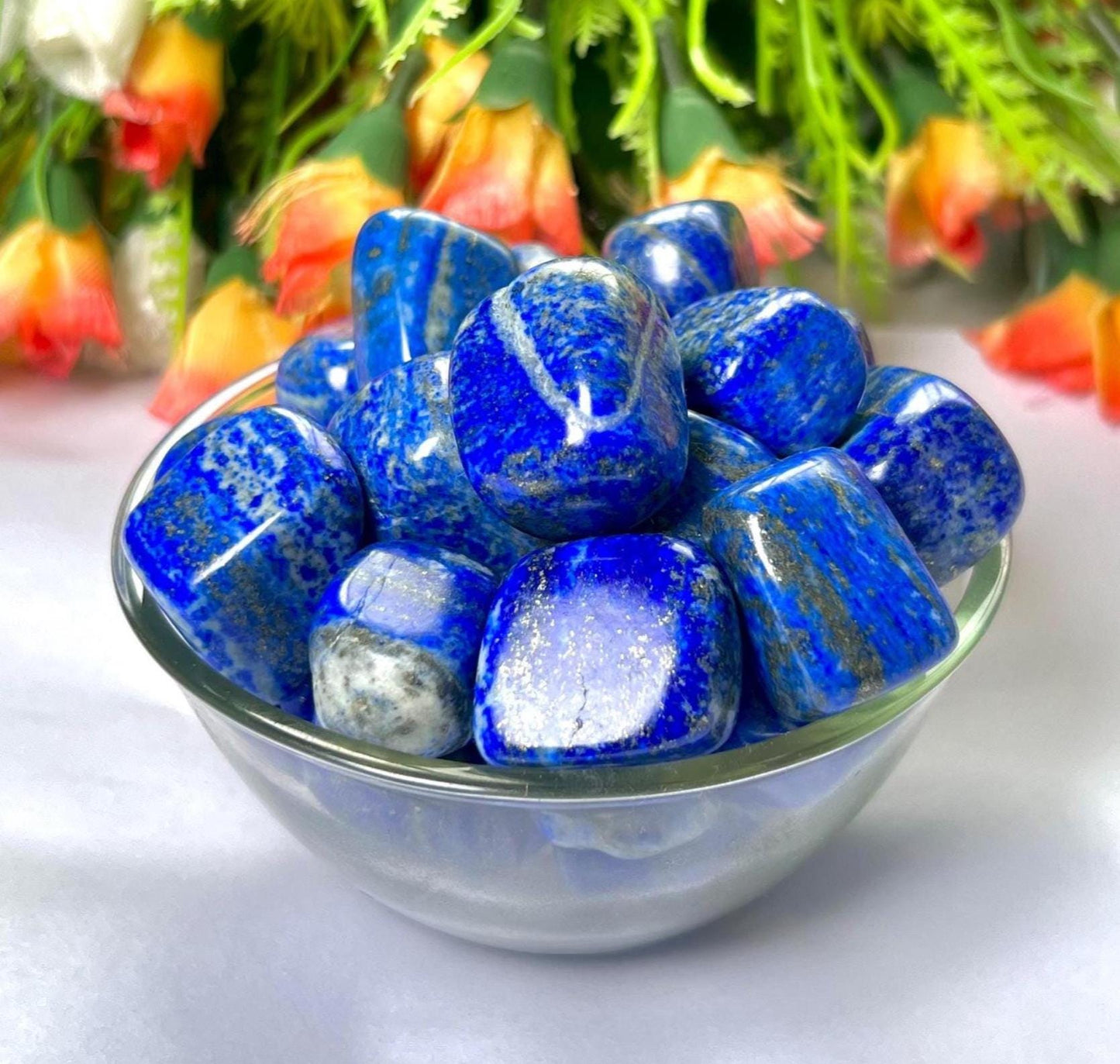 Lapis lazuli Stone Tumbled Stone-Spiritual Stone- Healing Crystals in pack sizes of 1,3,5, and 10 Pieces Quality AAAAA +++++