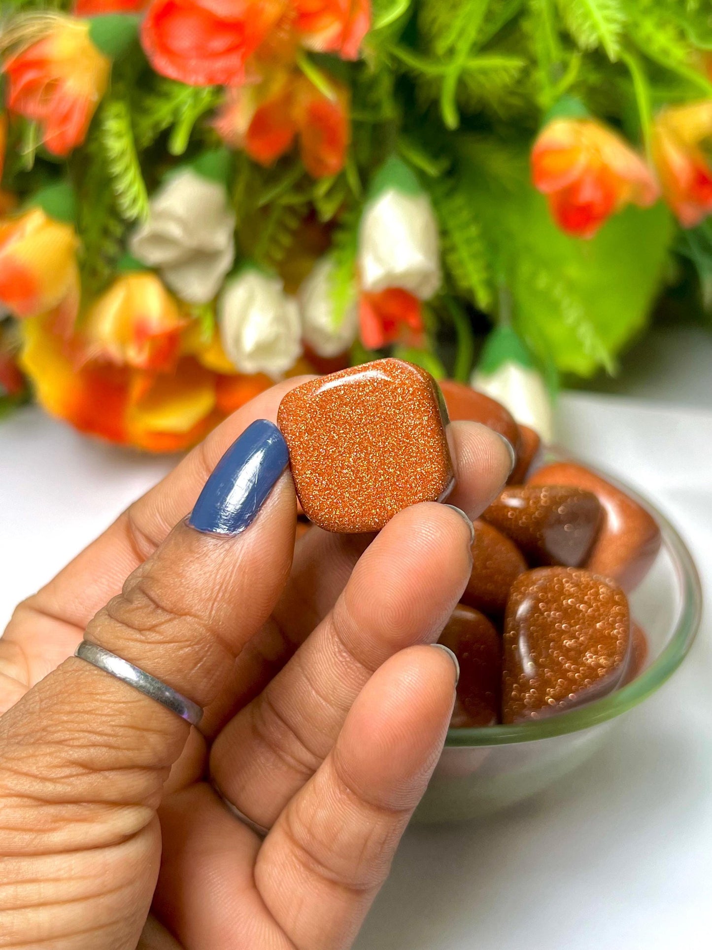 Red Goldstone Red Sunsitara Stone Tumbled Stone-Spiritual Stone -Healing Crystals in pack sizes of 1,3,5, and 10 Pieces Quality AAAAA +++++