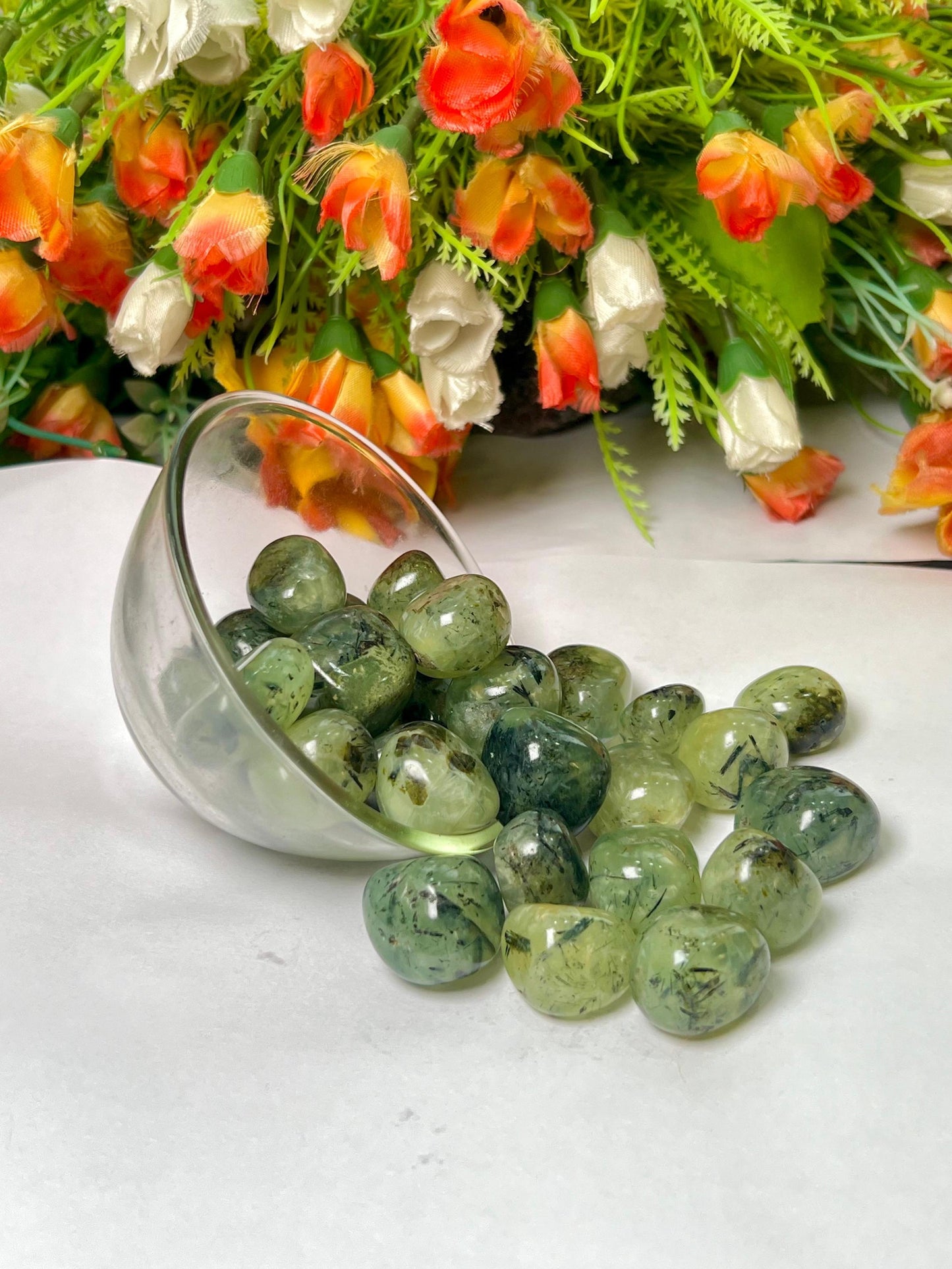 Prehnite Stone Tumbled Stone - Spiritual Stone -Healing Crystals in pack sizes of 1,3,5, and 10 Pieces Quality AAAAA +++++