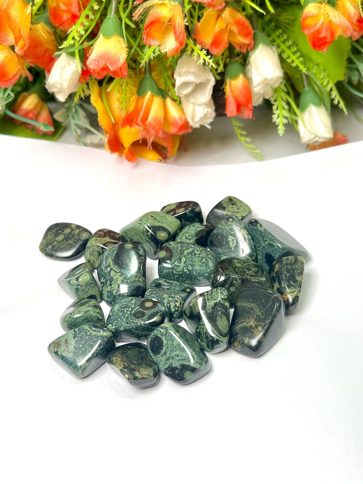 Kambaba Jasper Stone Tumbled Stone - Spiritual Stone -Healing Crystals in pack sizes of 1,3,5, and 10 Pieces Quality AAAAA +++++