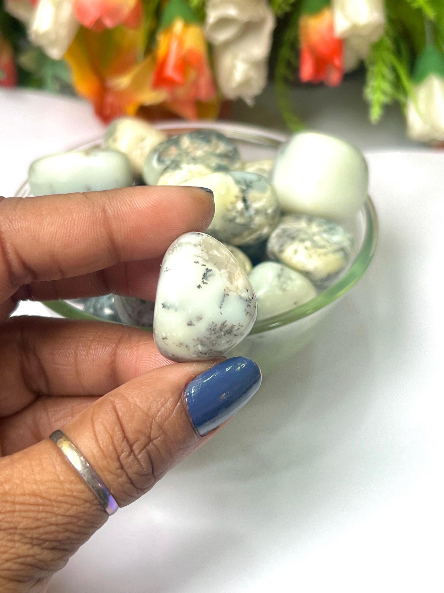Dendritic Agate Stone Tumbled Stone - Spiritual Stone -Healing Crystals in pack sizes of 1,3,5, and 10 Pieces Quality AAAAA +++++