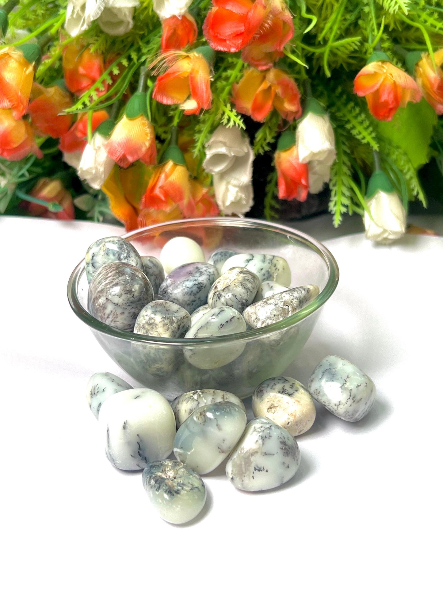 Dendritic Agate Stone Tumbled Stone - Spiritual Stone -Healing Crystals in pack sizes of 1,3,5, and 10 Pieces Quality AAAAA +++++