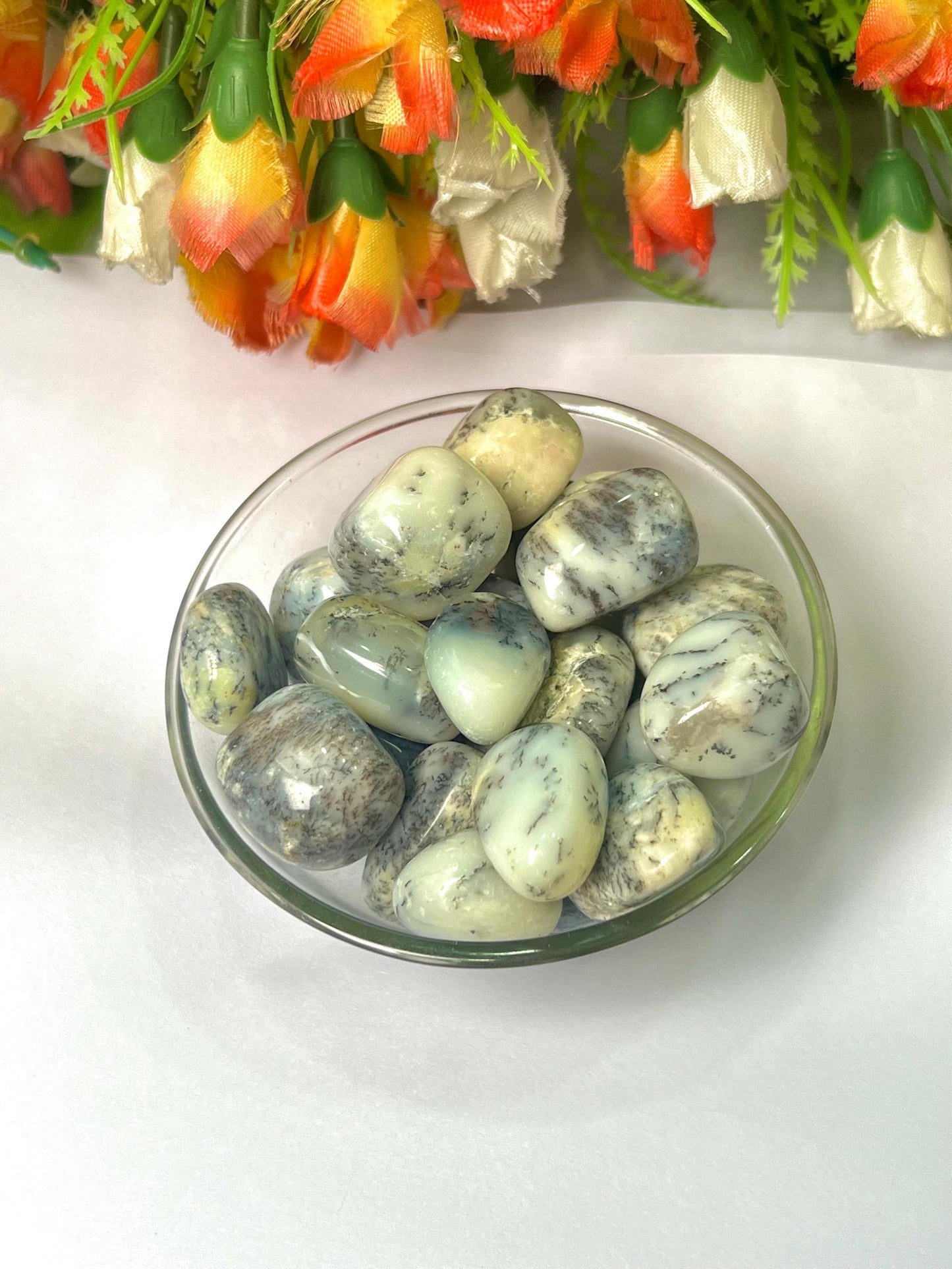Dendritic Agate Stone Tumbled Stone - Spiritual Stone -Healing Crystals in pack sizes of 1,3,5, and 10 Pieces Quality AAAAA +++++