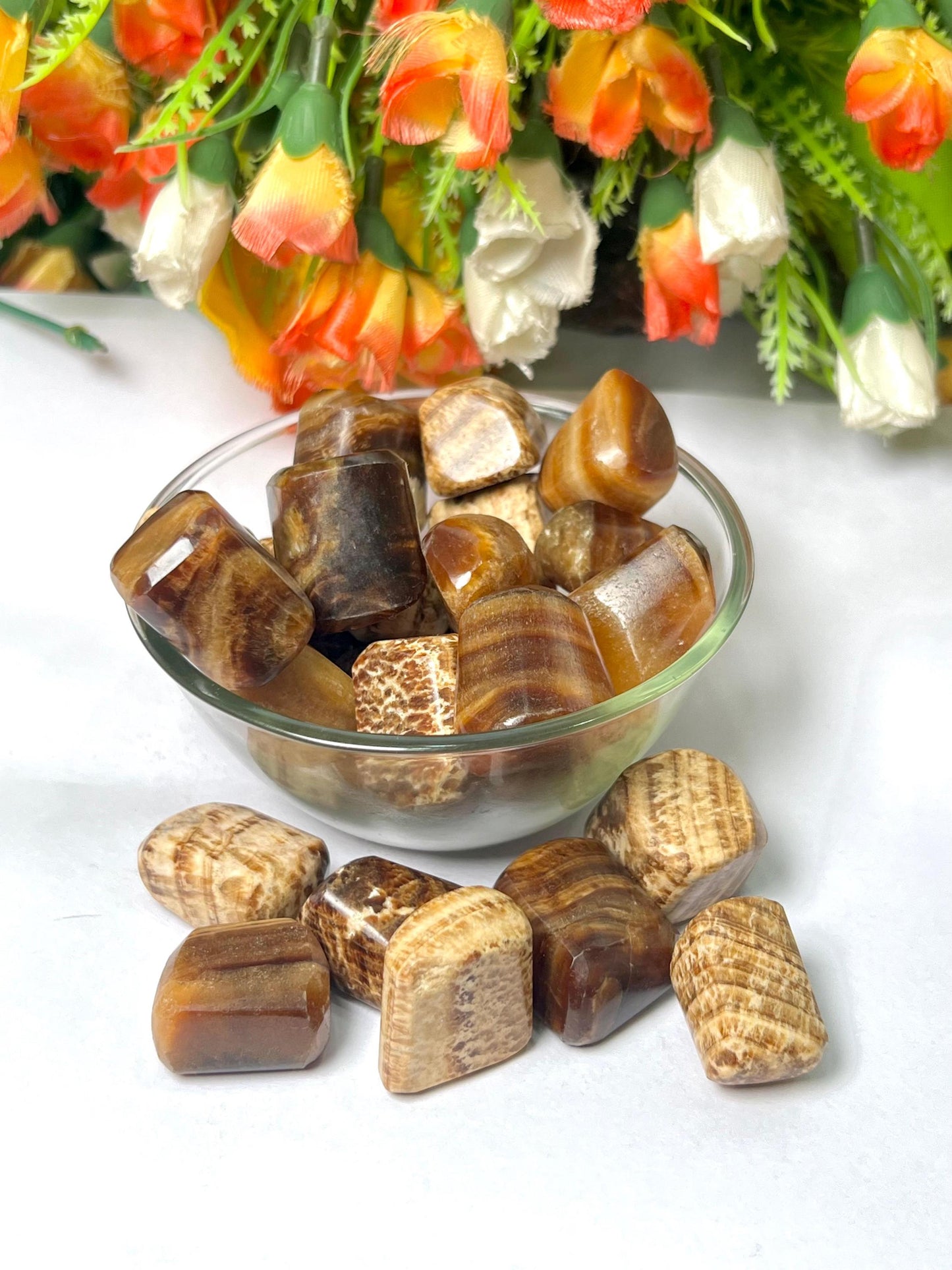 Brown Aragonite Stone Tumbled Stone - Spiritual Stone -Healing Crystals in pack sizes of 1,3,5, and 10 Pieces Quality AAAAA +++++