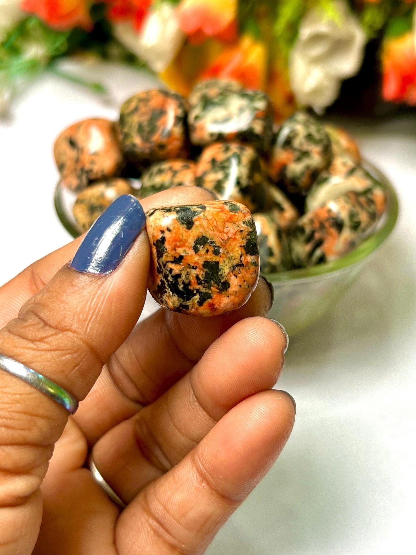 Orange Orthoclase Stone Tumbled Stone - Spiritual Stone -Healing Crystals in pack sizes of 1,3,5, and 10 Pieces Quality AAAAA +++++