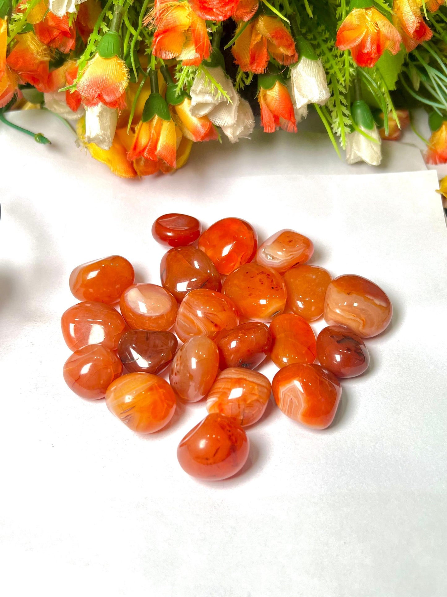 Carnelian Stone Tumbled Stone - Spiritual Stone -Healing Crystals in pack sizes of 1,3,5, and 10 Pieces Quality AAAAA +++++