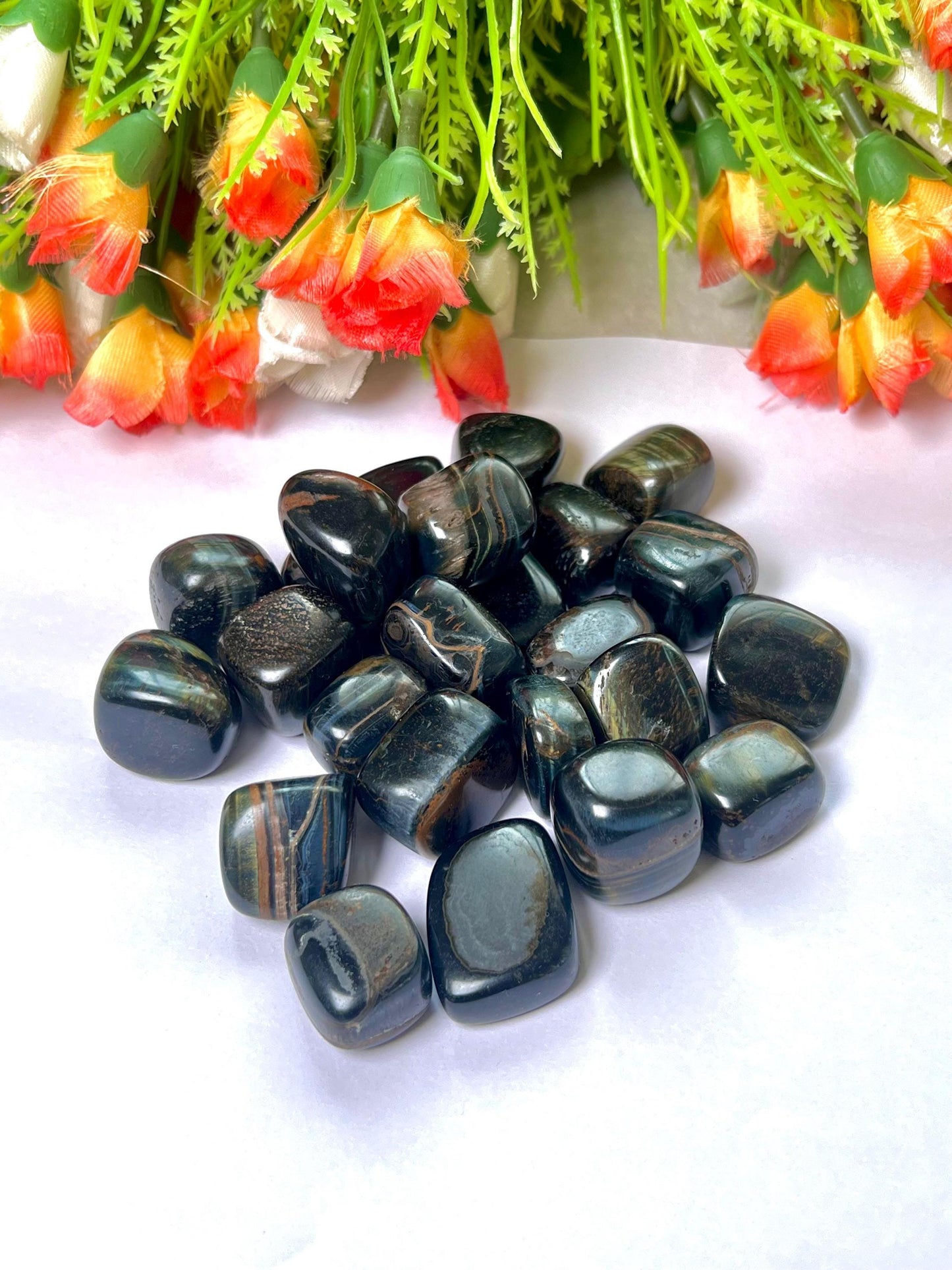 Blue Tiger Eye Stone Tumbled Stone - Spiritual Stone -Healing Crystals in pack sizes of 1,3,5, and 10 Pieces Quality AAAAA +++++