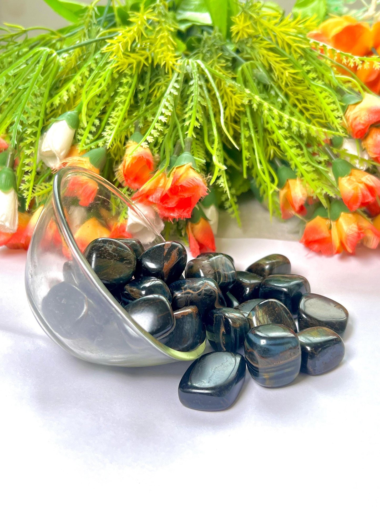 Blue Tiger Eye Stone Tumbled Stone - Spiritual Stone -Healing Crystals in pack sizes of 1,3,5, and 10 Pieces Quality AAAAA +++++