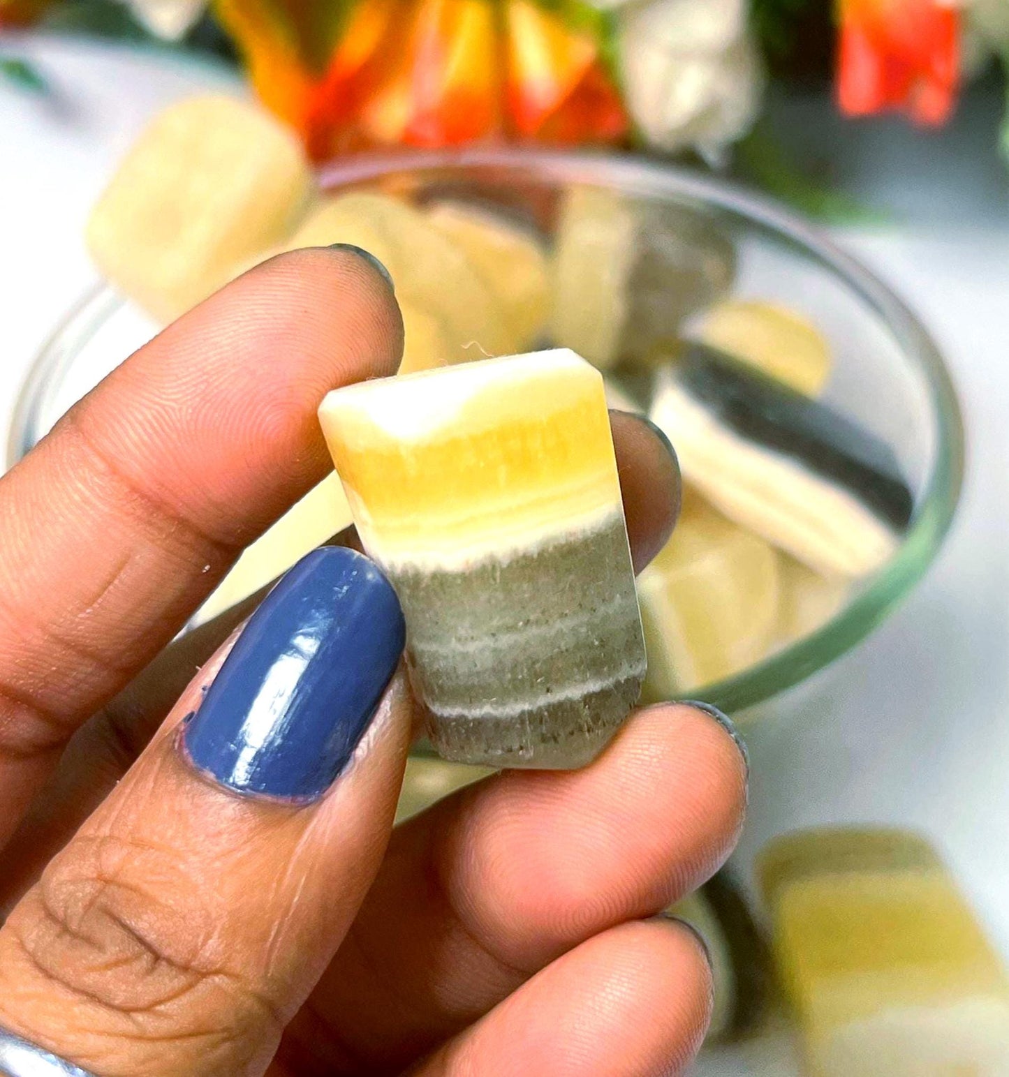 Yellow Zebra Jasper Stone Tumbled Stone - Spiritual Stone -Healing Crystals in pack sizes of 1,3,5, and 10 Pieces Quality AAAAA +++++