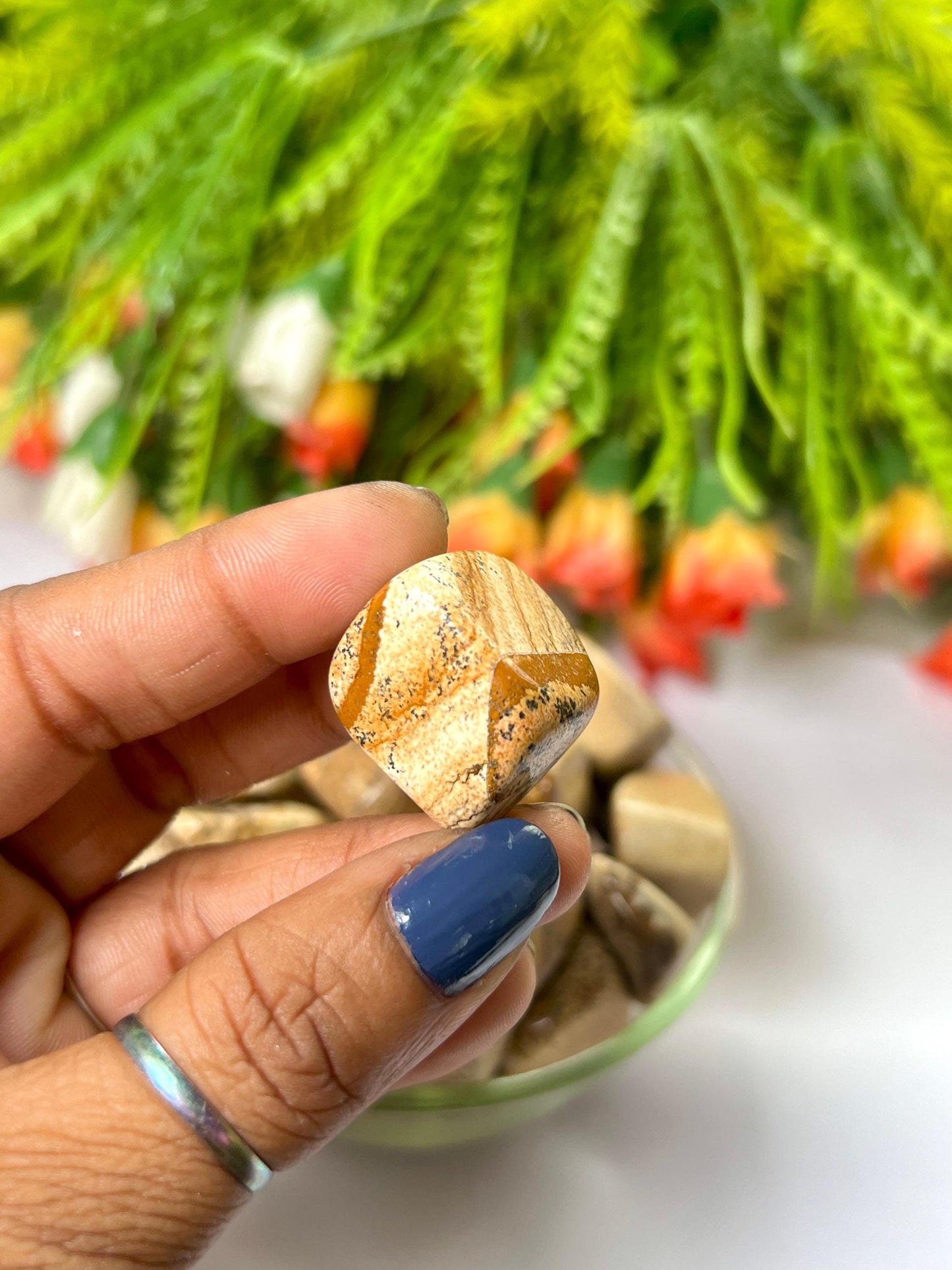 Picture Jasper Stone Tumbled Stone - Spiritual Stone -Healing Crystals in pack sizes of 1,3,5, and 10 Pieces Quality AAAAA +++++