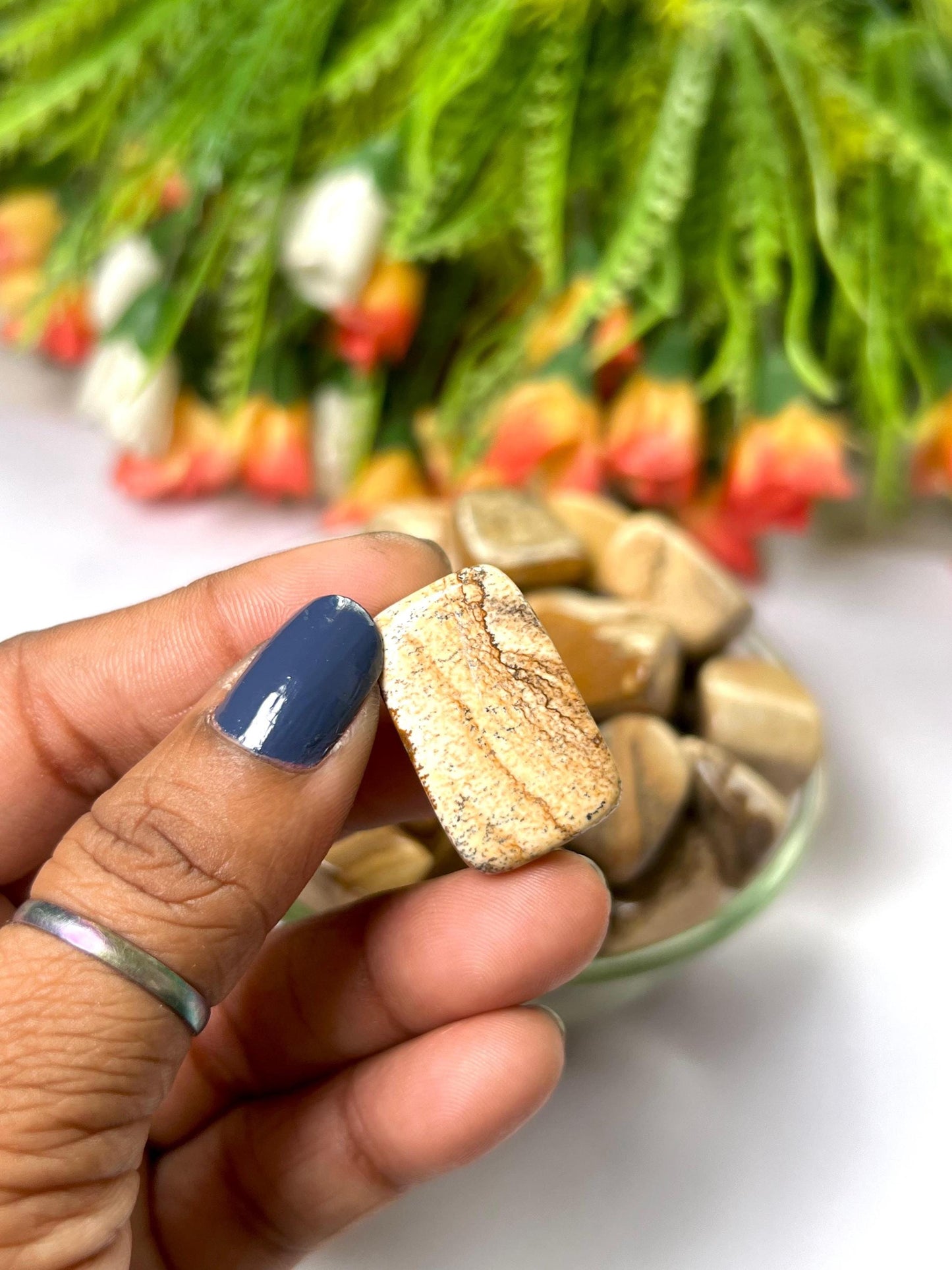Picture Jasper Stone Tumbled Stone - Spiritual Stone -Healing Crystals in pack sizes of 1,3,5, and 10 Pieces Quality AAAAA +++++